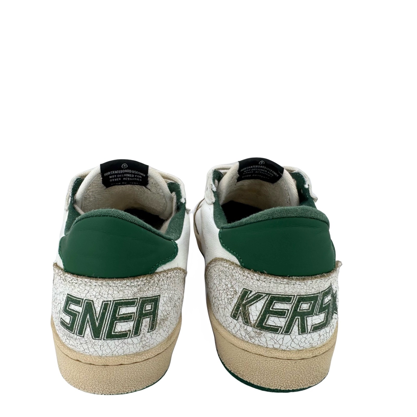 Golden Goose Ball Star White and Green Sneaker Size 41