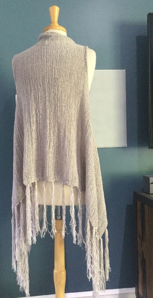NEW Anthropologie Maritza Fringe Sweater Vest One Size XS S M L Evelyn K Z135-3