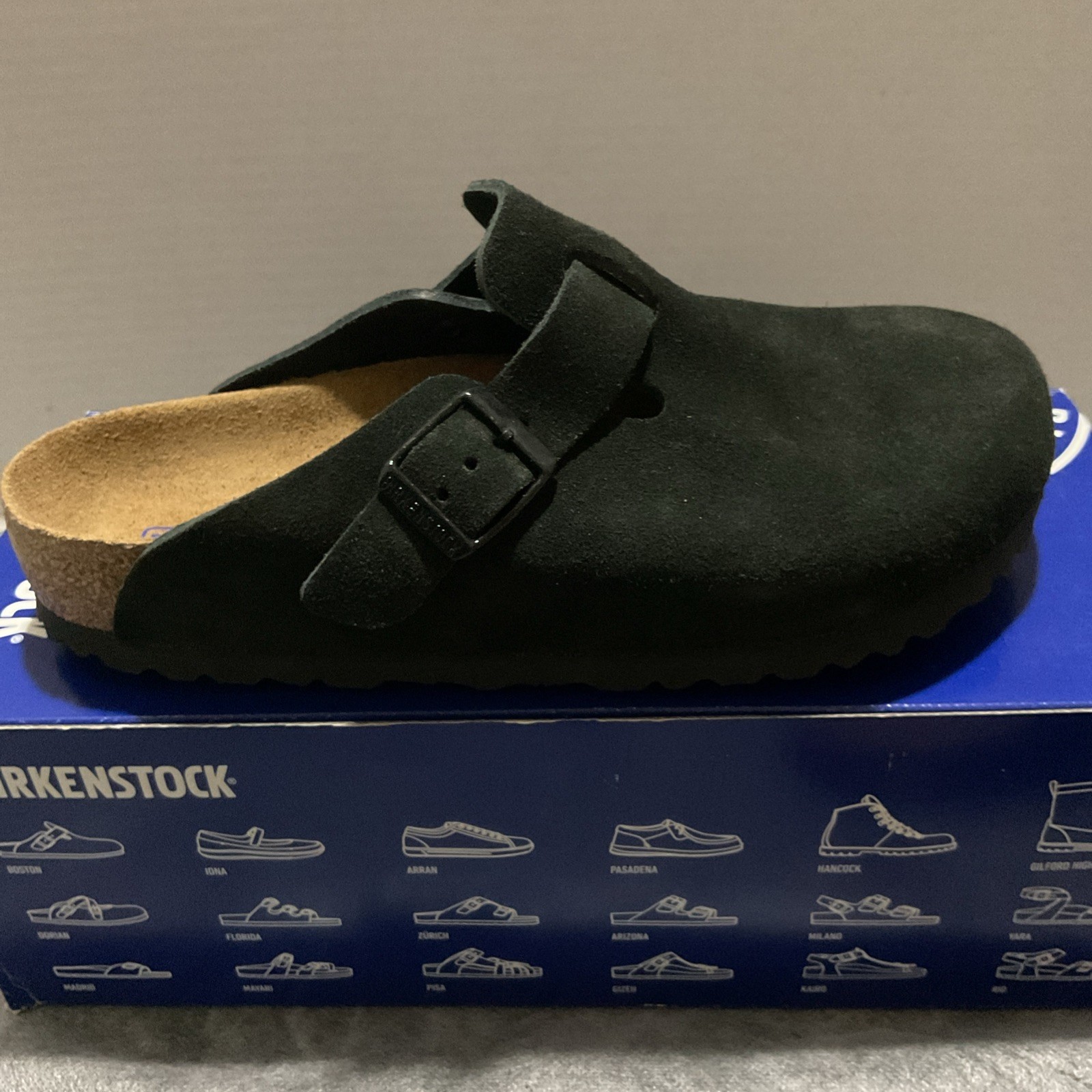 Birkenstock Boston Black Size 37 Regular Fit Soft Footbed