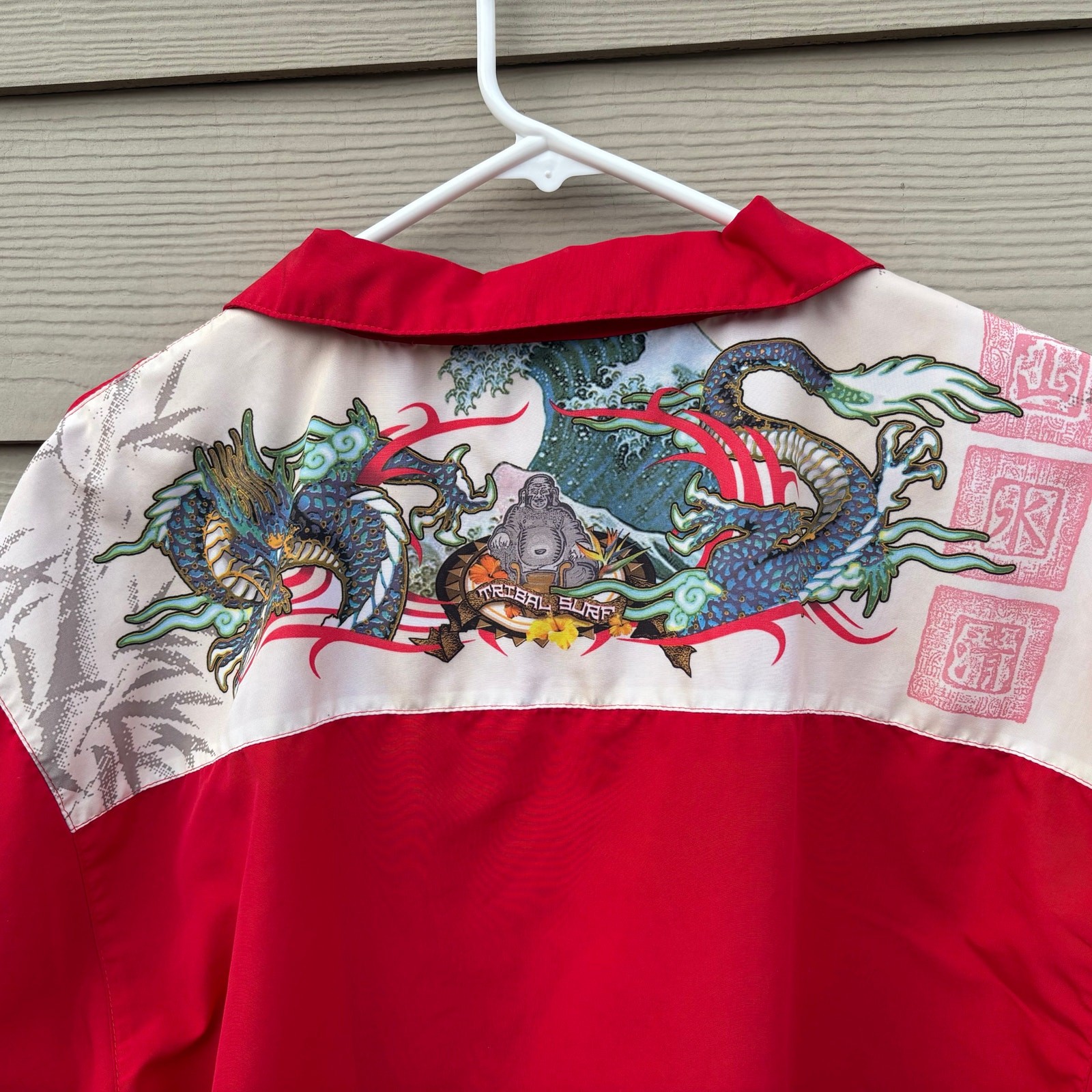 Vintage No Boundaries Brilliant Red Dragon Shirt Size Large