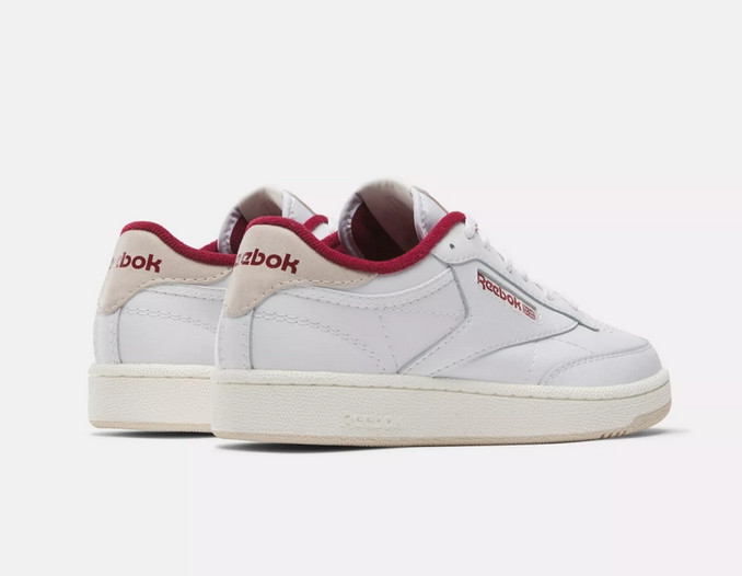 Reebok Club C 85 OG White Classic Maroon Leather Sneakers
