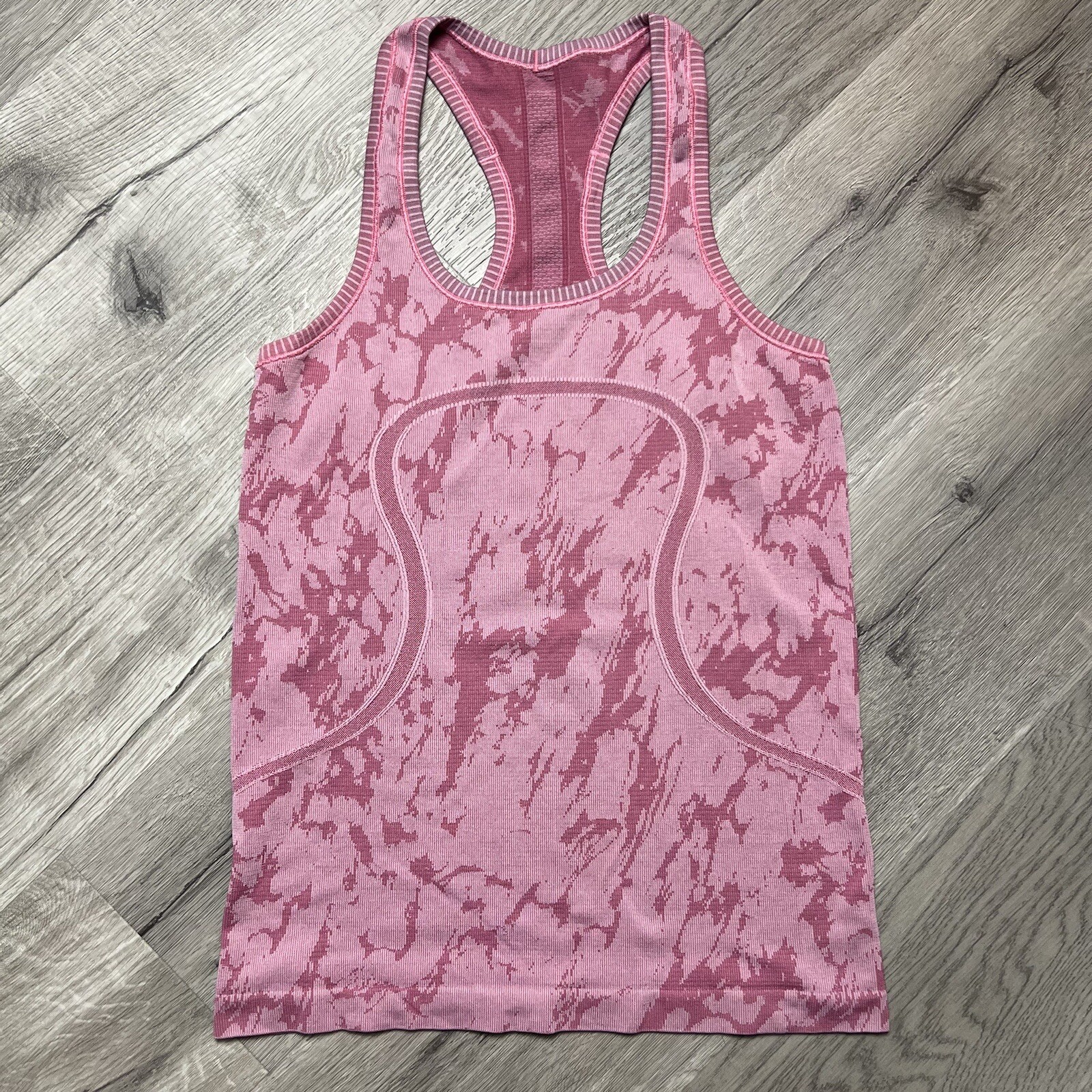 Lululemon Heathered Raspberry Glo Light Print Swiftly Tech Racerback Tank Top 6