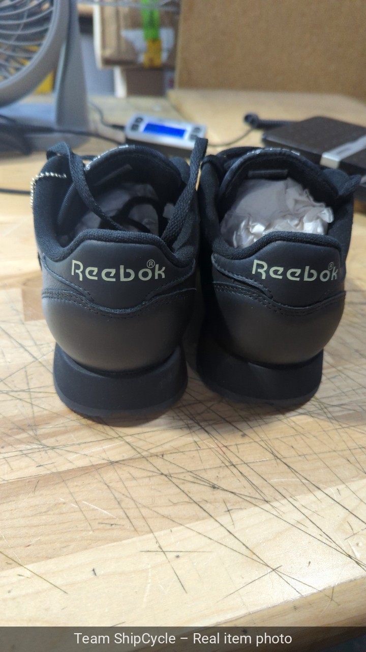 U71789 UNISEX Reebok Classic Leather Shoes CBLACK PUGR 100008494 105W1 G1N
