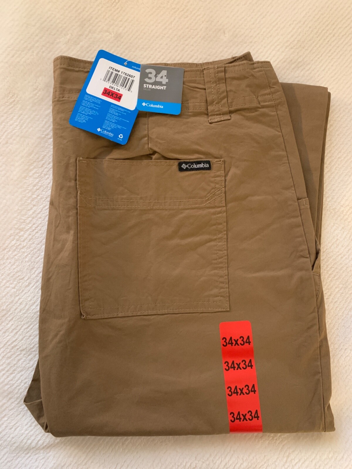 Columbia Men’s Straight Droite Pant Utility Side Pocket Choose Size & Color