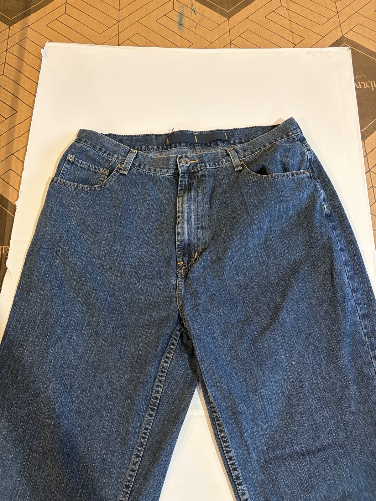 Nautica J-Class Men’s Relaxed Fit Straight Blue Medium Wash Denim Jeans 34×32