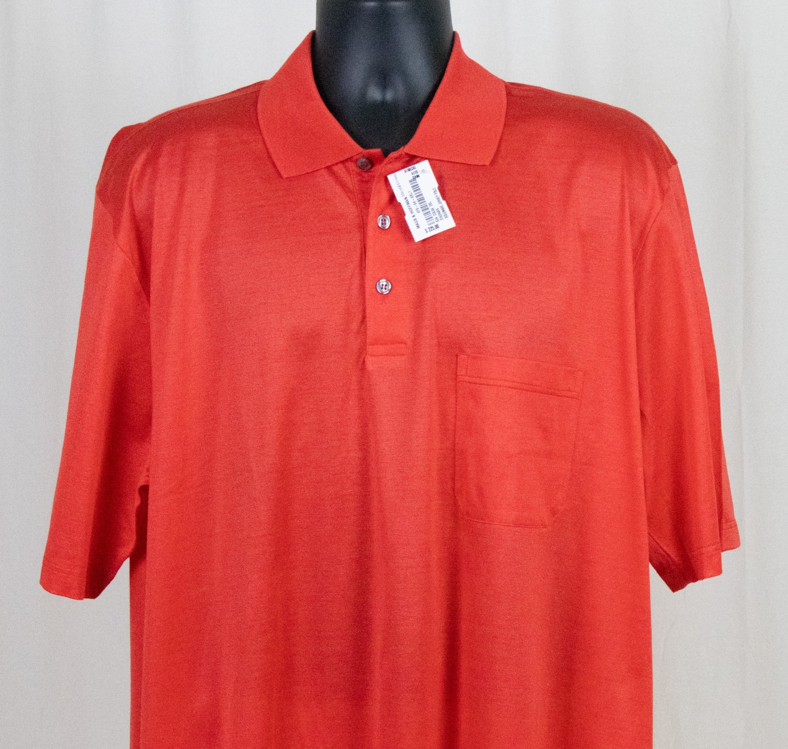 NWT $225 Solemare Maus & Hoffman Made in Italy Jersey Polo Shirt Vermillion XXL