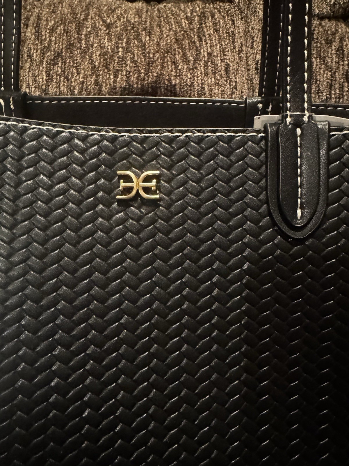Sam Edelman Eva Large Woven Tote Bag In Black