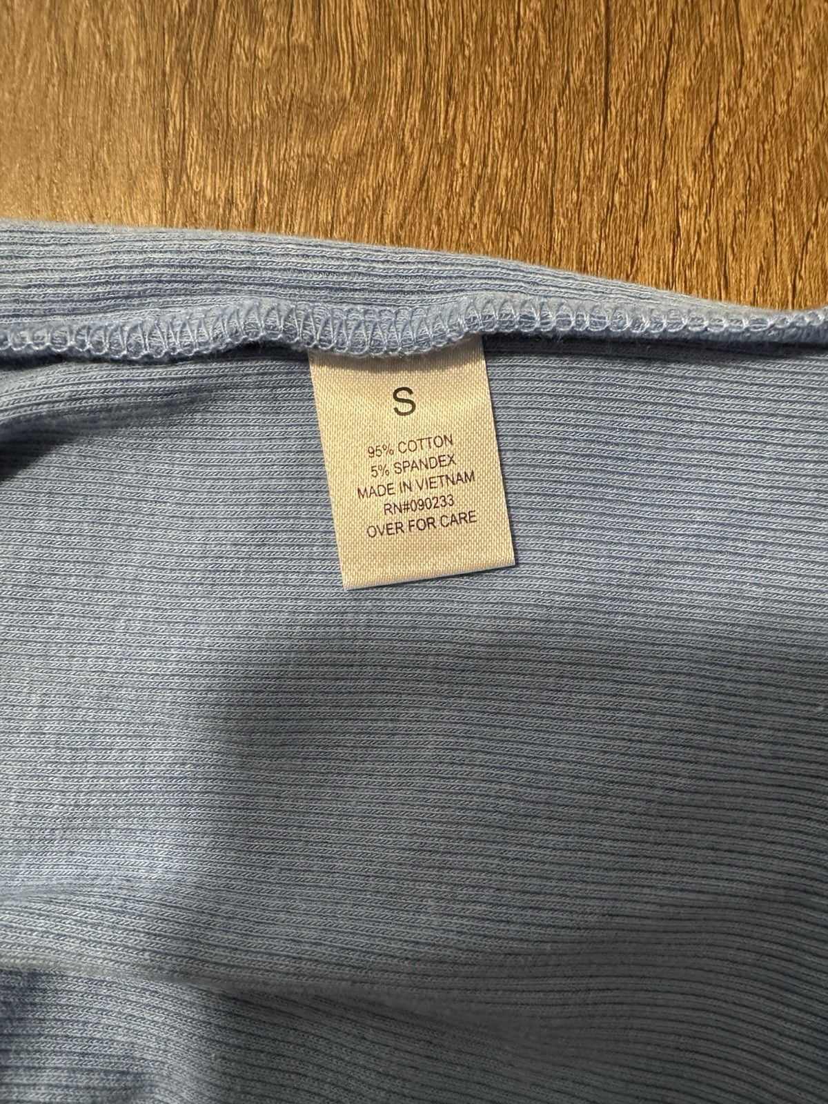 PacSun Blue Ribbed Knit V-Neck Spaghetti Strap Ruffle Stretch Cami Womens S