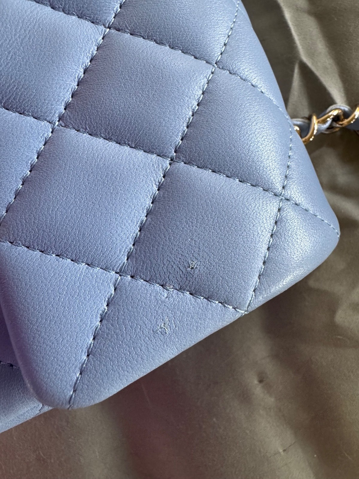 Chanel Classic mini Rectangular turquoise blue Caviar Gold Hw Bag