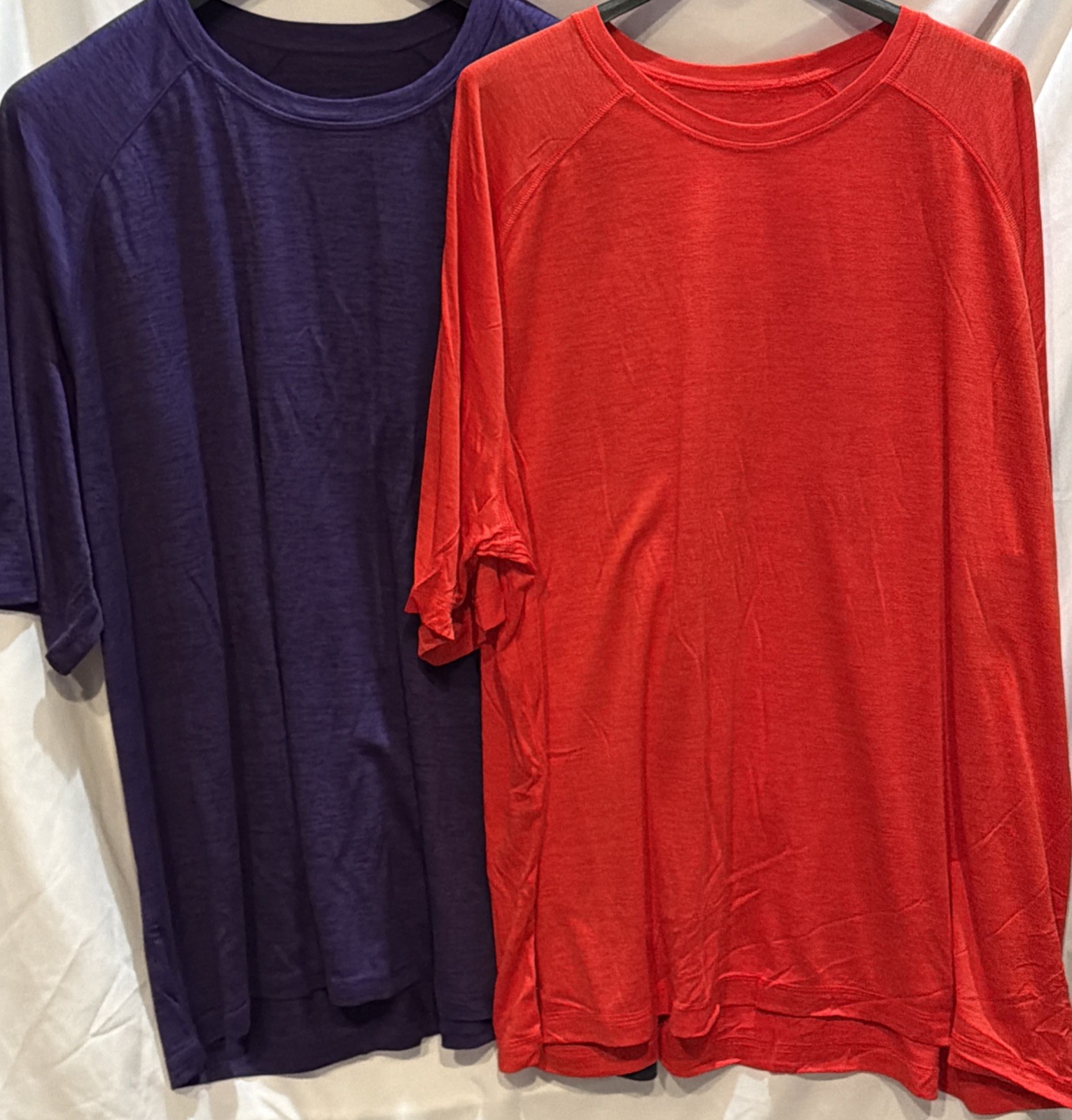 2 Men’s 4XL Lightweight Dri-Fit Shirts BRAND NEW – No Tags / Red & Purple