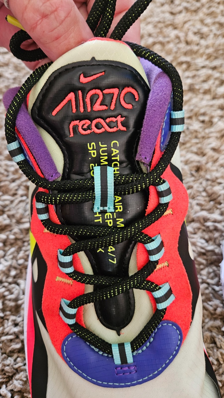 Size 11- Nike Air Max 270 React Parachute only worn twice!