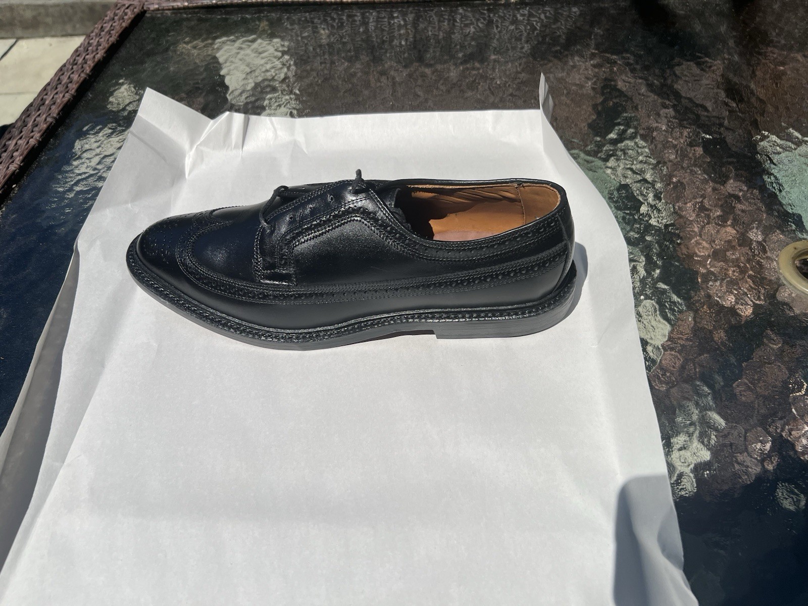 Allen Edmonds MacNeil Black Leather Wingtip Men’s Dress Shoes 13D