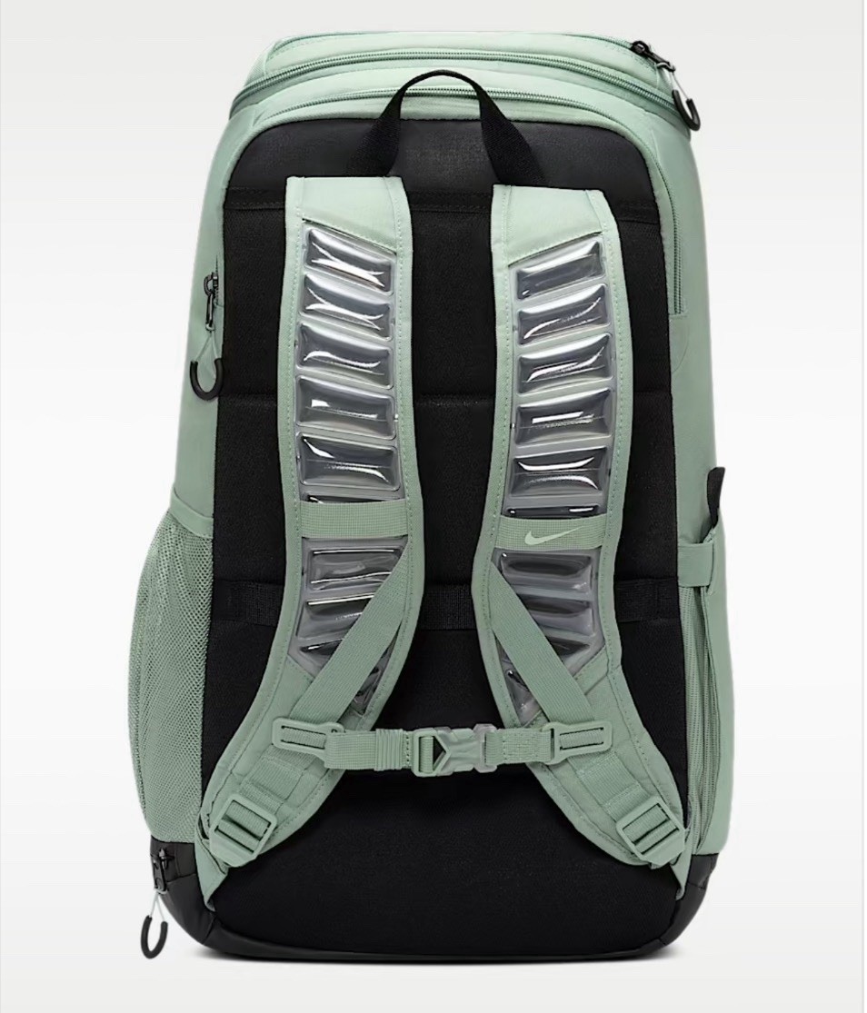 Nike Varsity Elite Large Backpack Green/Black Zip, Adjustable Straps, Pockets