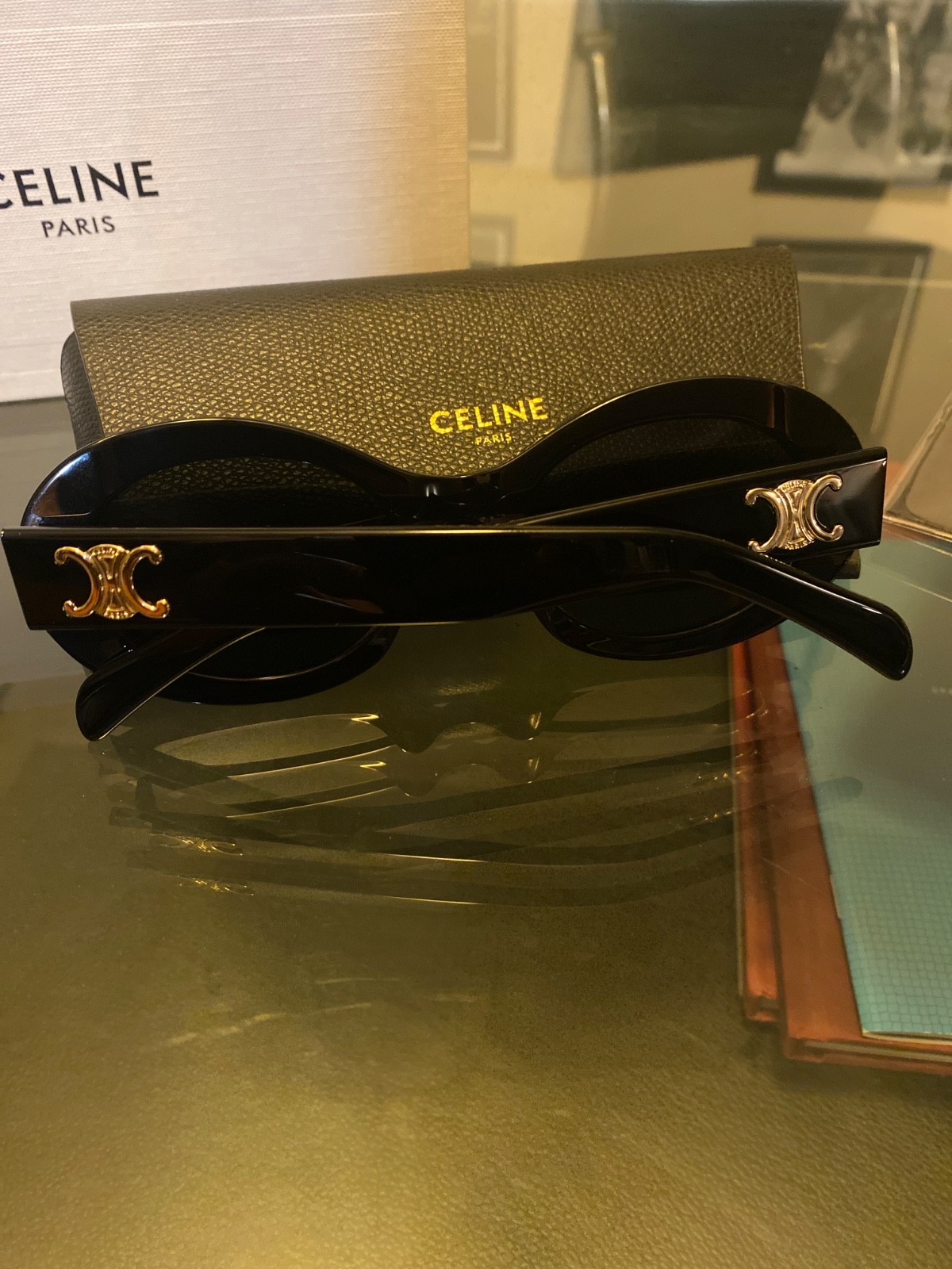 Celine Triomphe CL40194U Sunglasses – Black Frame & Lens – Free Ship + Returns