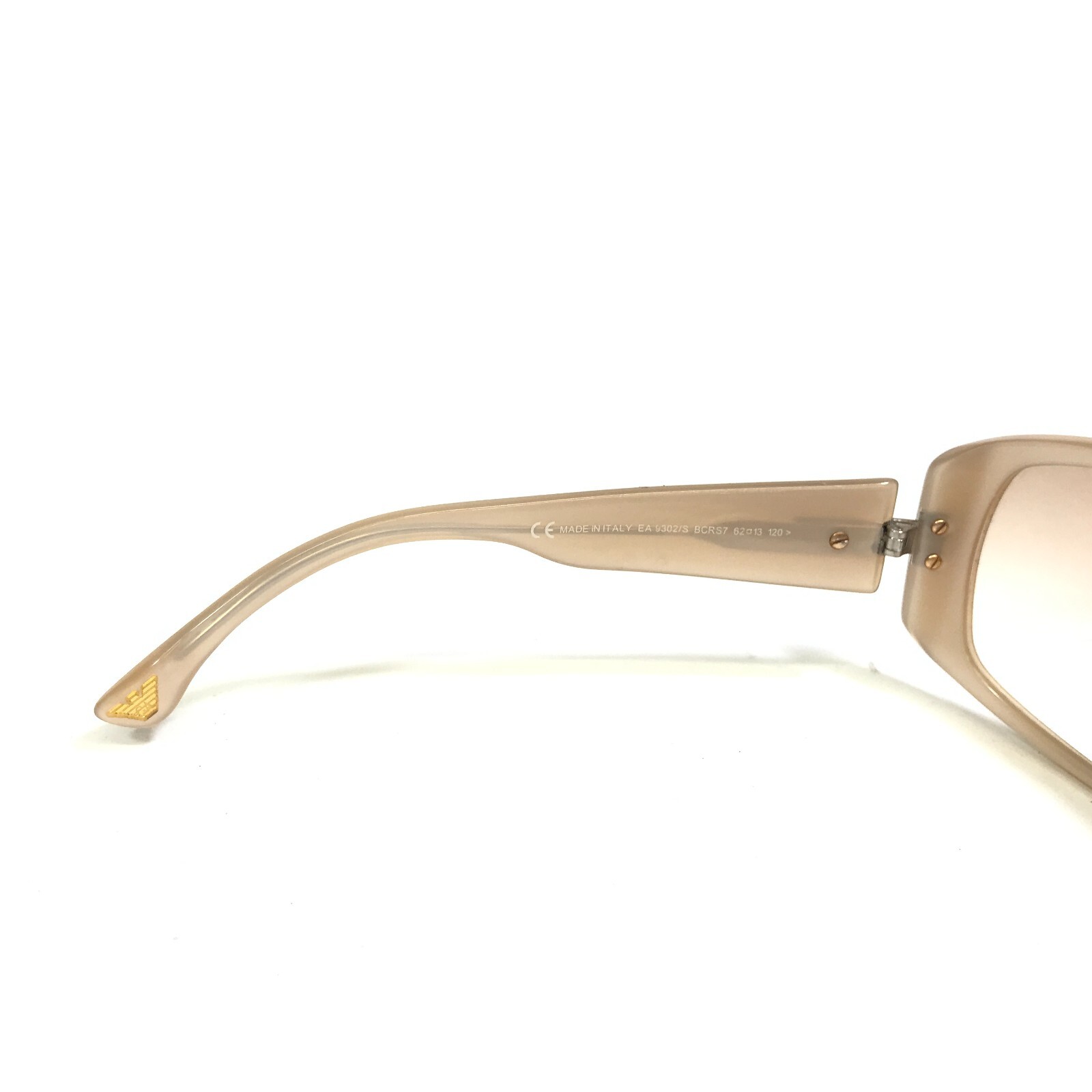 Emporio Armani Sunglasses EA9302/S BCRS7 Nude Wrap Frames with Pink Lenses