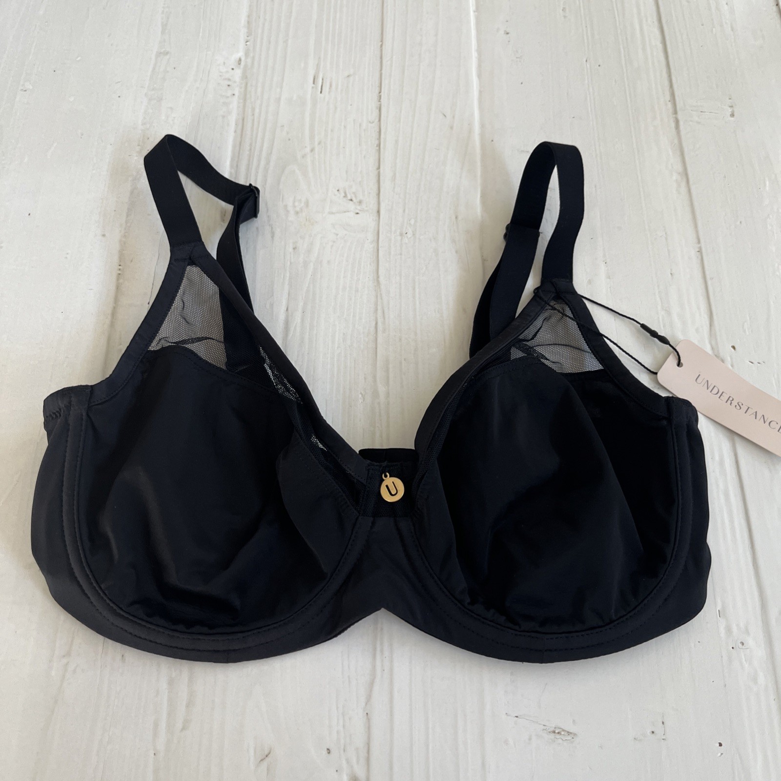 Understance Shea 2.0 Flexwire Molded Unpadded Spacer Bra Black ~ 30DD NWT