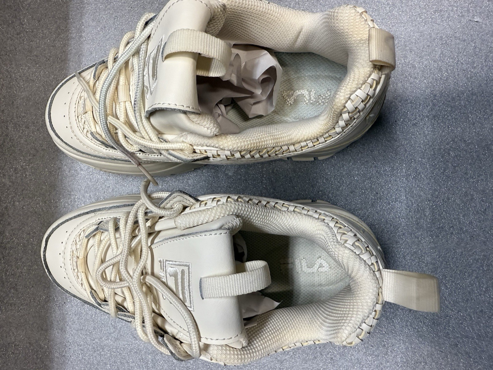 Fila Disruptor II Platform Wedge White Size 8 UK6.5 Women’s, Pre-Owned