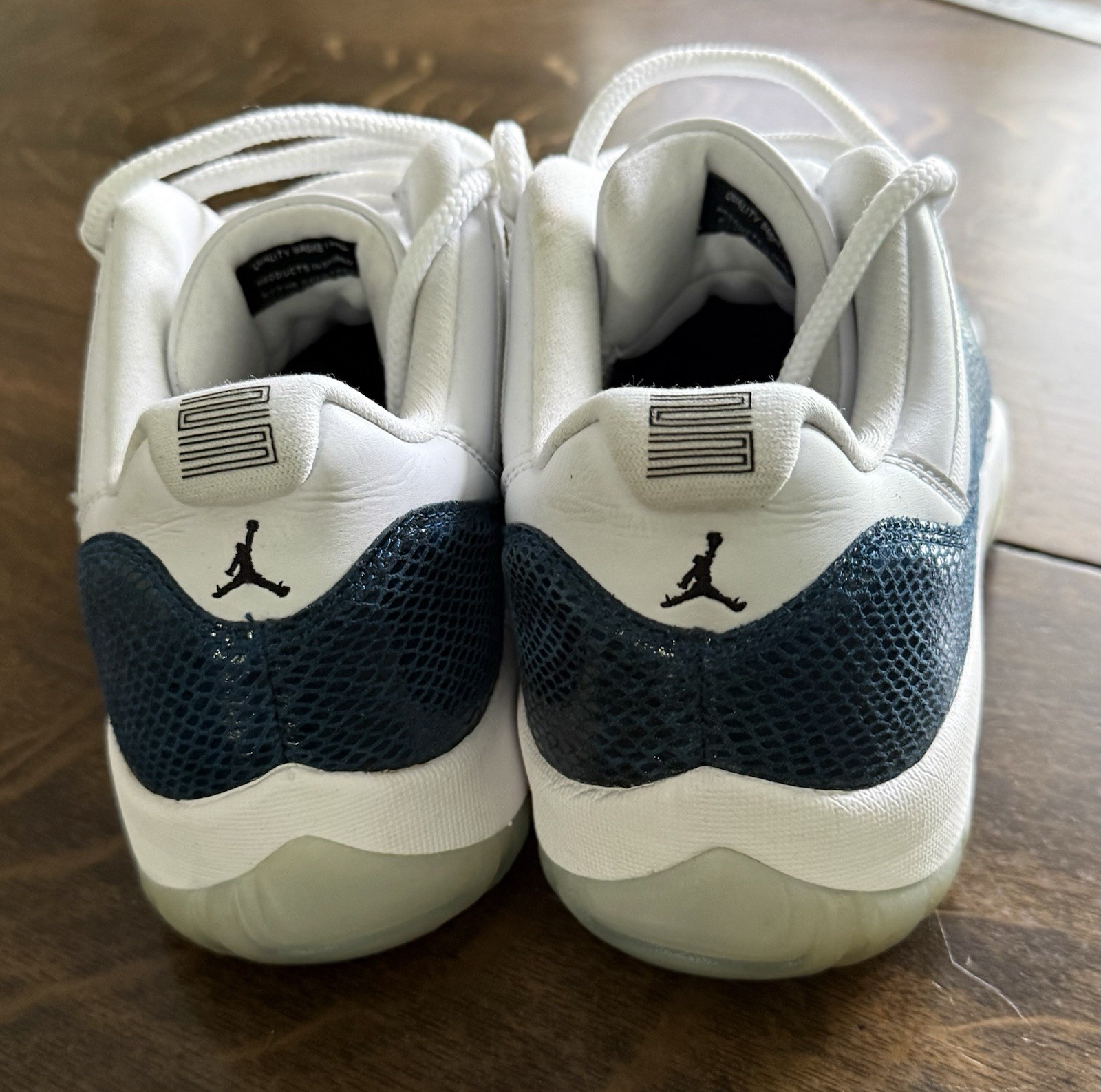 Air Jordan Retro 11 XI Low White Navy Snakeskin 2018 Basketball Shoes Mens 13 US