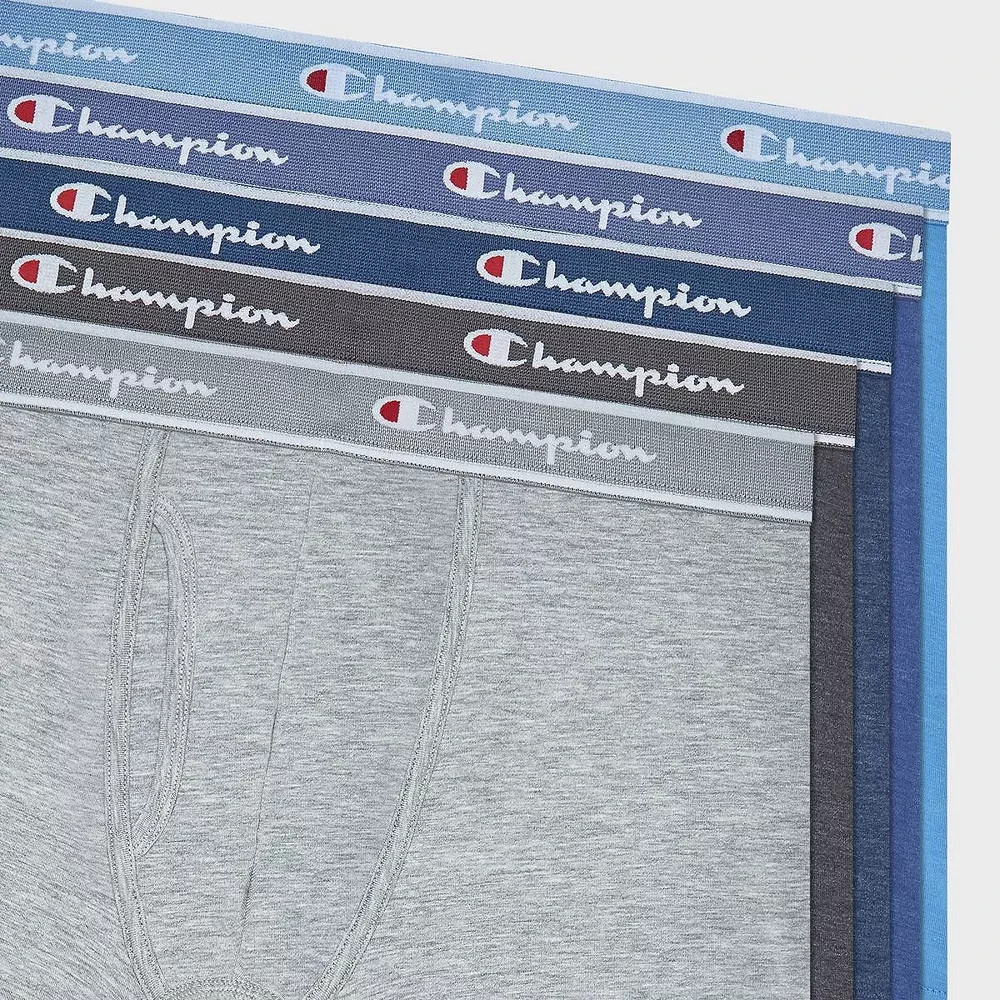 Champion Men’s Iconic Essentials 2 or 5 Pairs Wicking Boxer Briefs