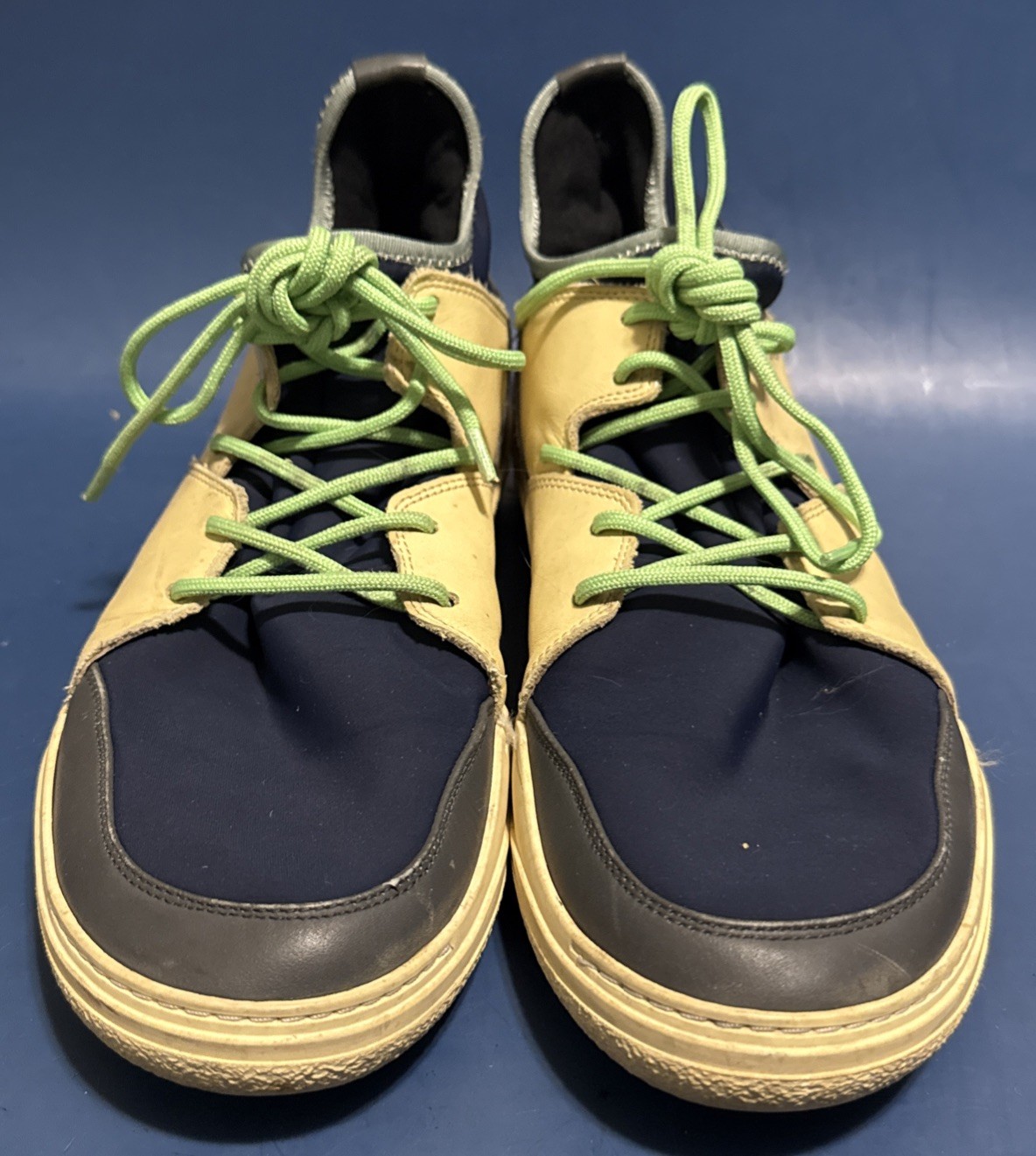 Lanvin Colorblock Neoprene Lace-Up Stretch Knit Sock Sneakers Size 8