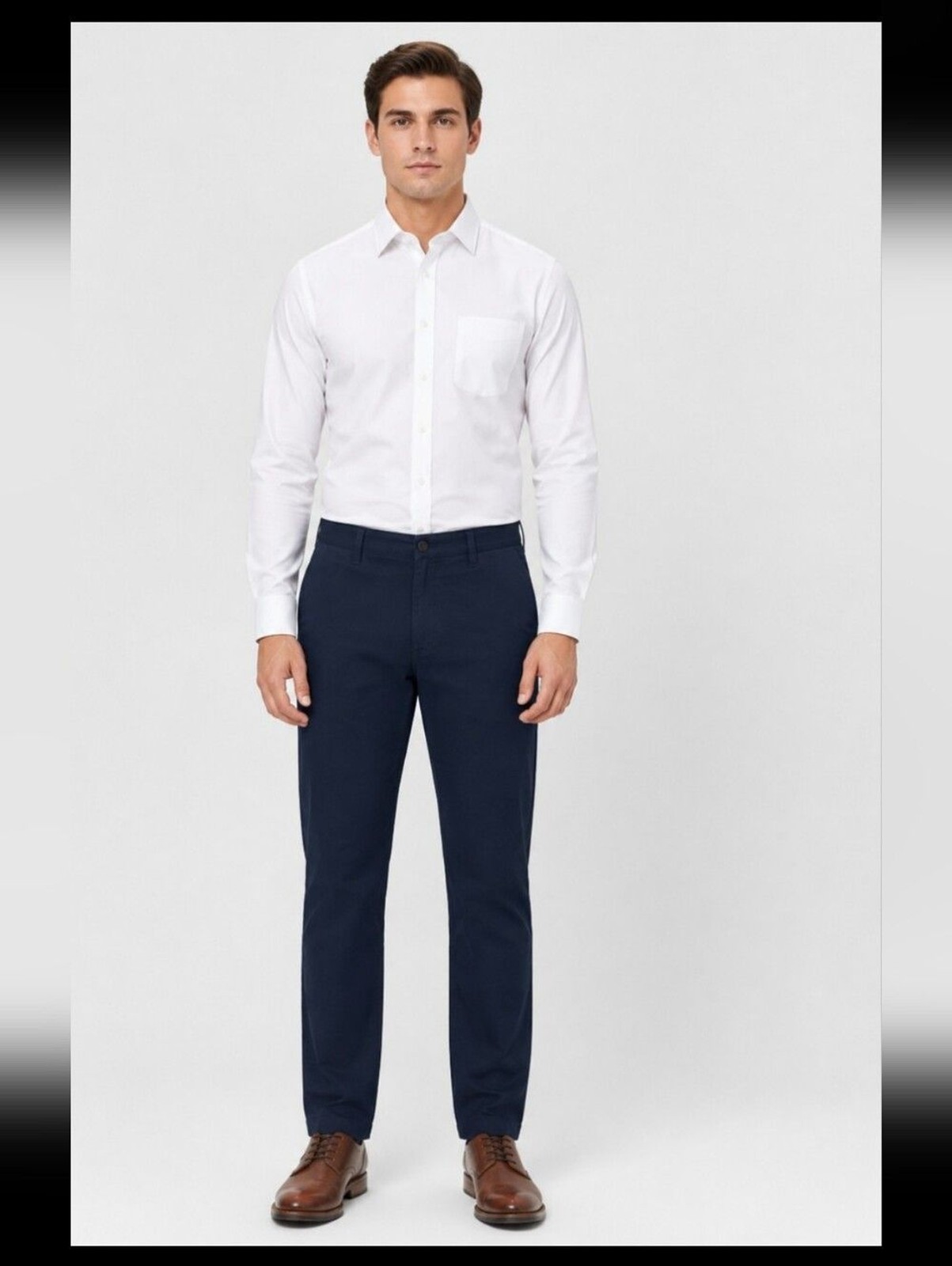 Dockers Signature Khaki Straight Fit Pants 36×34 NWT Navy Flat Front NWT