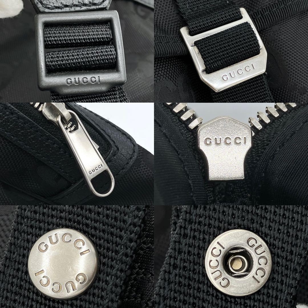 GUCCI Off The Grid backpack GG pattern nylon black Gift Present 0629b