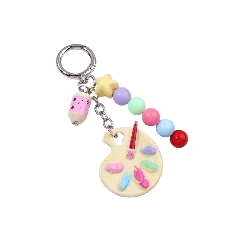 Artist Palette Keychain,Bag Charms,Cartoon Key Chain Accessories Decor for Purse