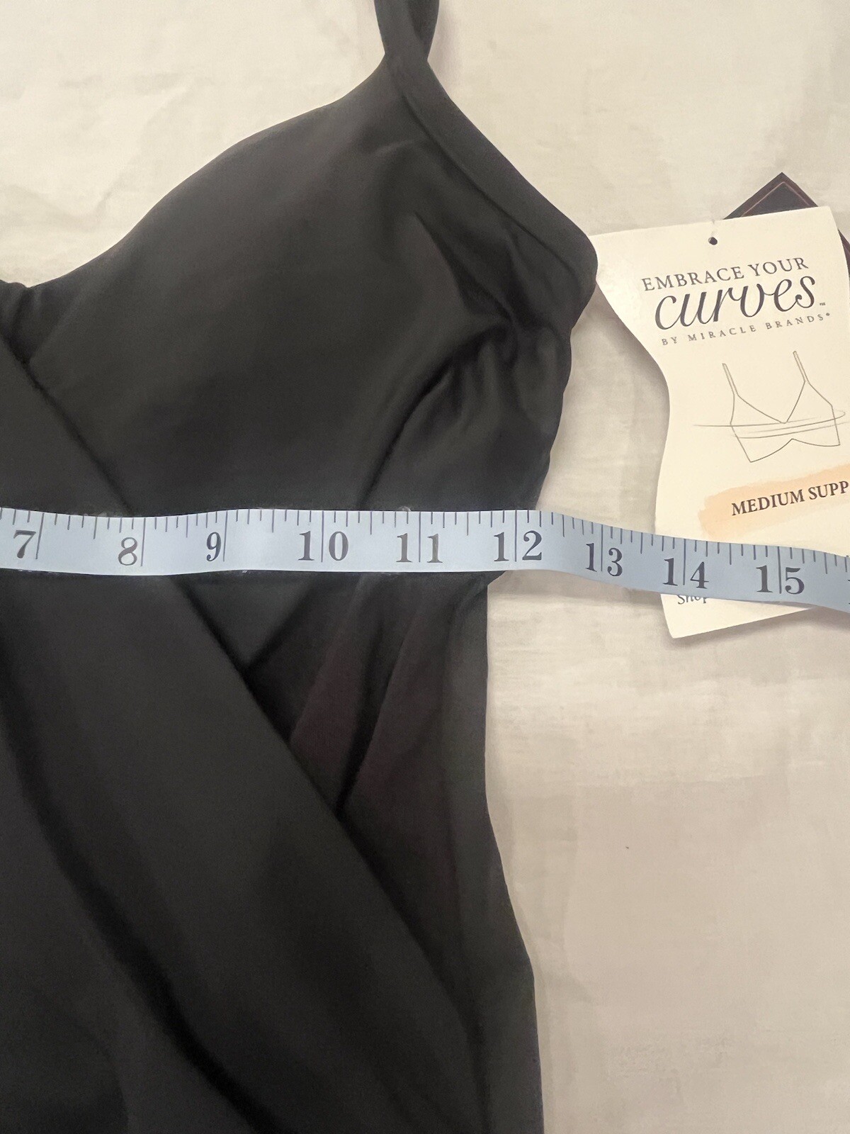 Embrace Your Curves By Miracle Brands Swimsuit Small Black Vacation Beach Pool