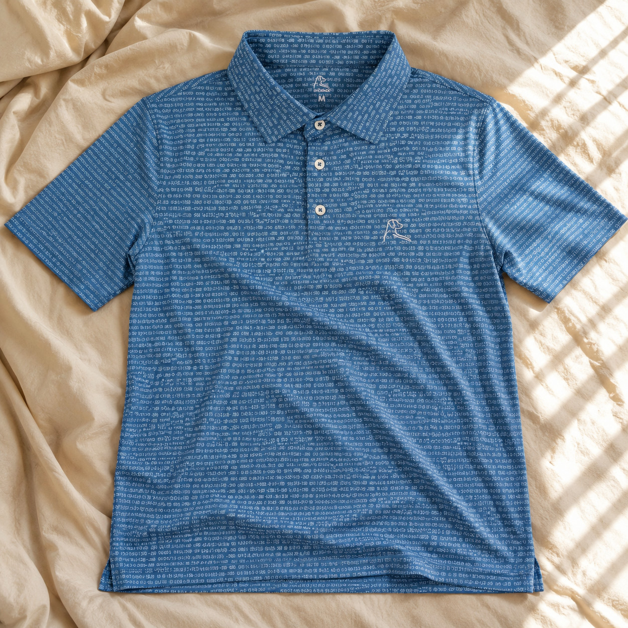 ✨Rhoback Moneyline Blue Green Polo Engineered Fiber Performance Golf Shirt Top