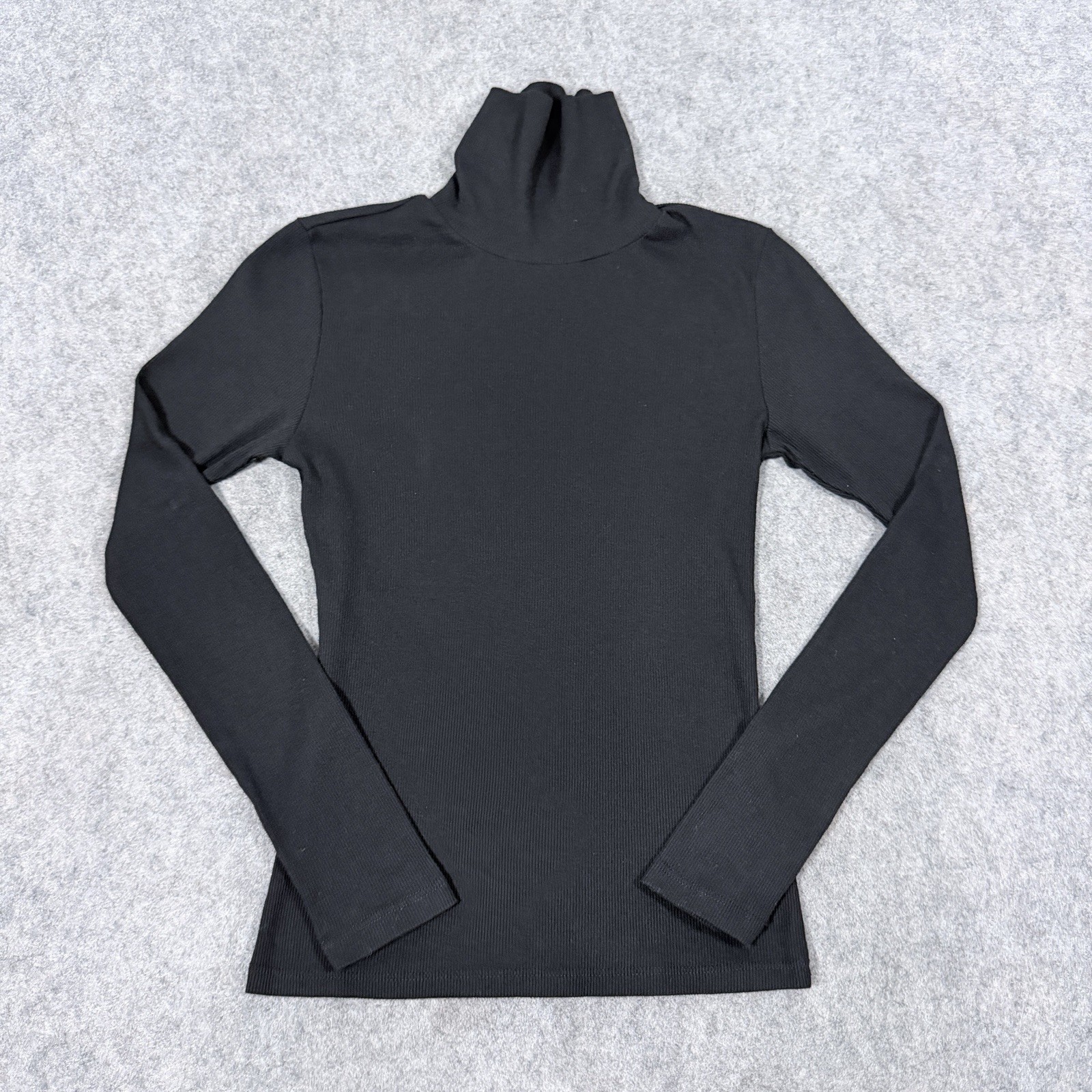 Active Basic Long Sleeve Pullover Turtleneck Sweater Women’s Size Medium Black