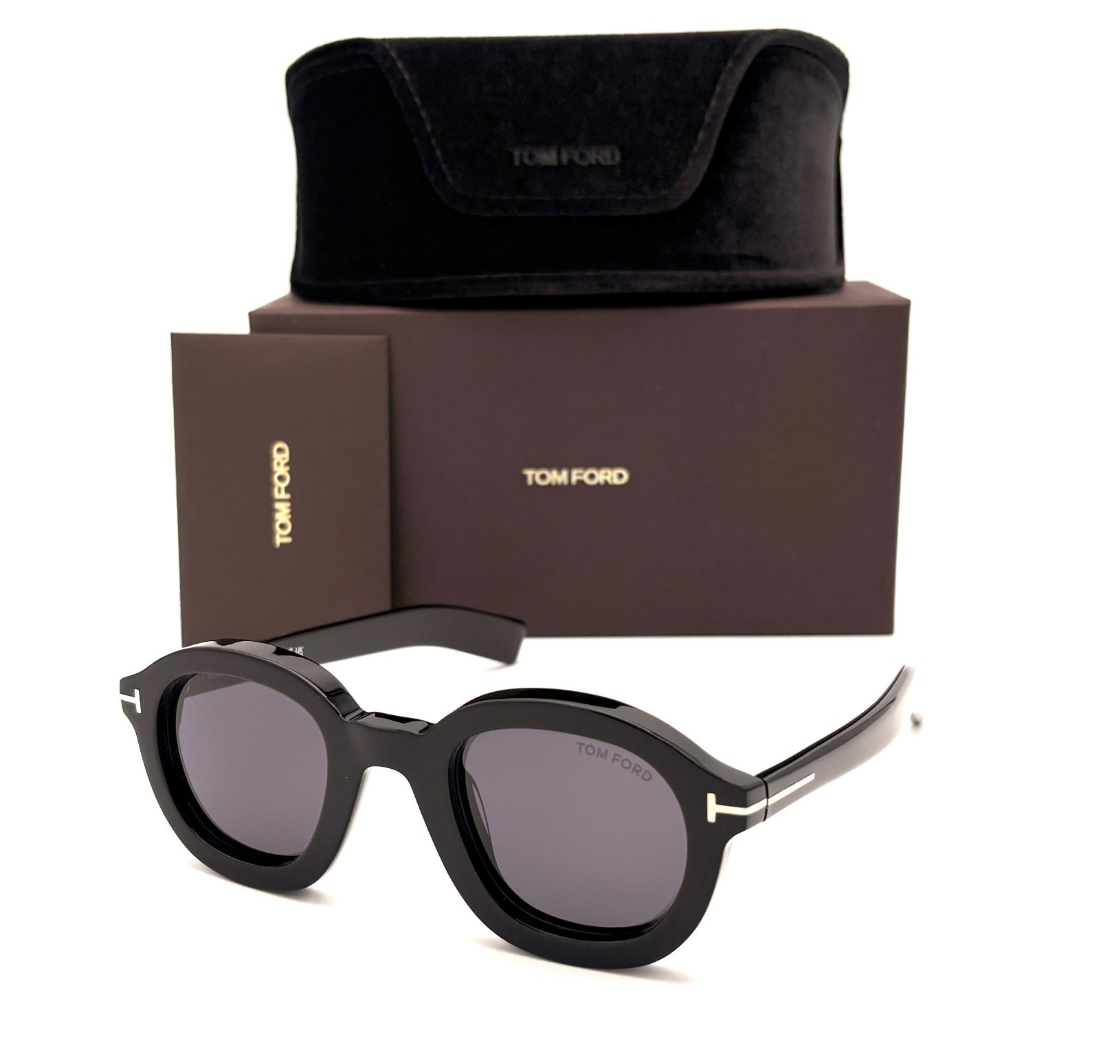 Tom Ford RAFFA FT1100 01A Black / Smoke 46mm Sunglasses