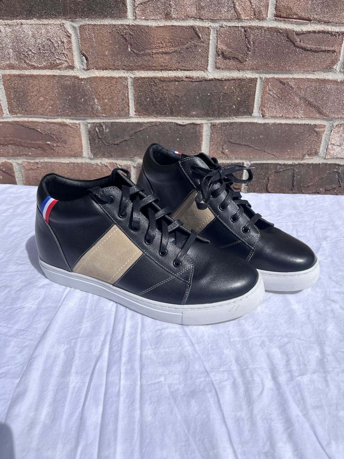 CALTO Men’s Height Increasing Shoes Black Leather Shoes 2.8 In Tall K53100 Sz10