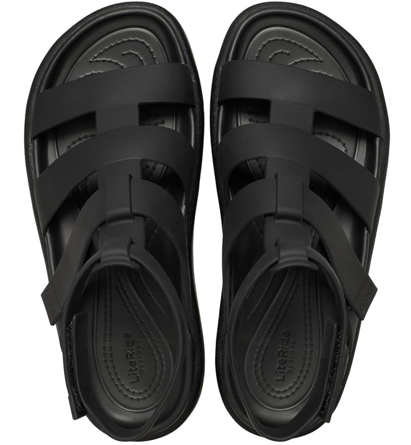 Crocs Brooklyn Luxe Gladiator Sandals Black sz 9