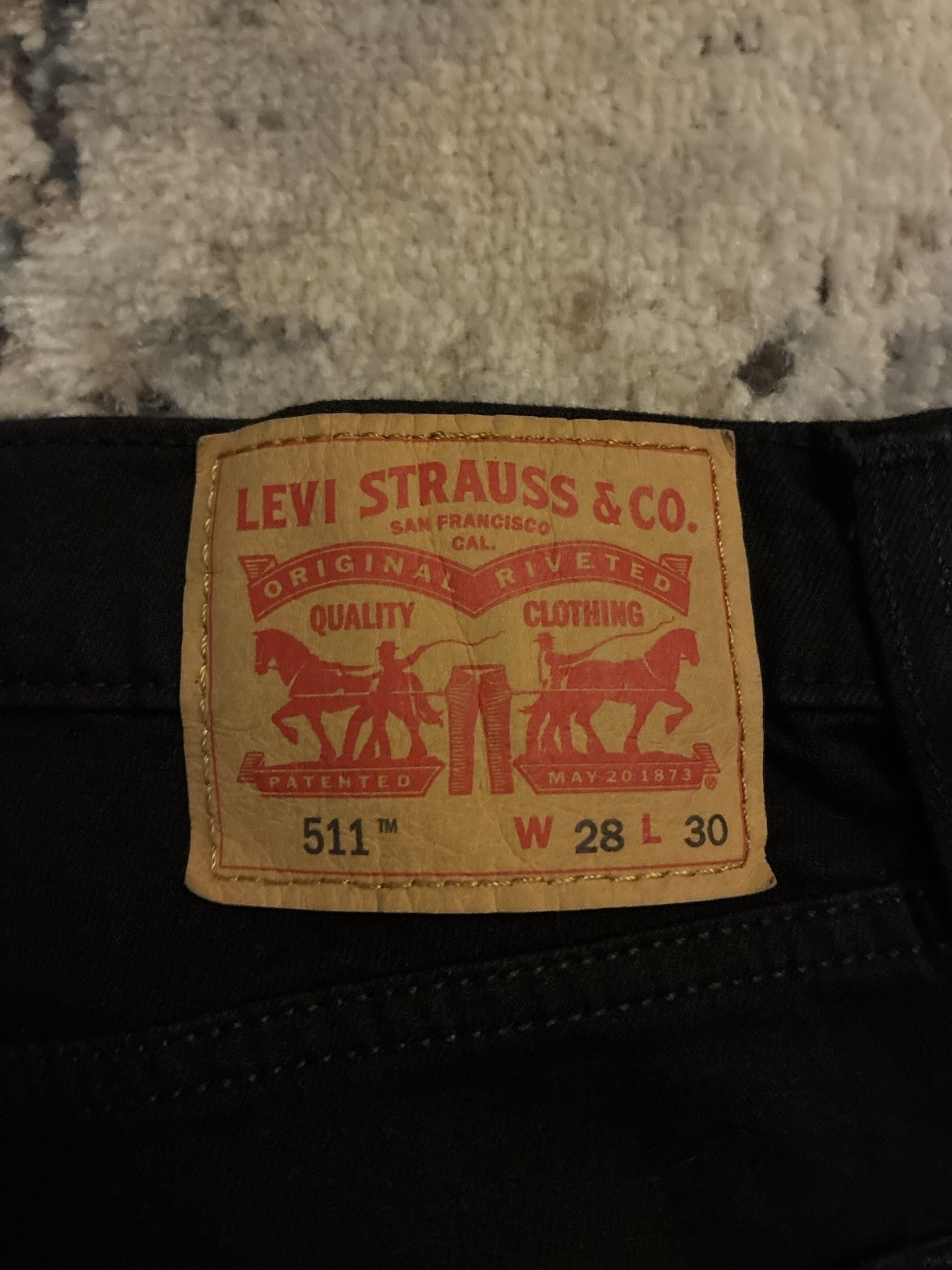 Levis Mens 511 Black 28×30