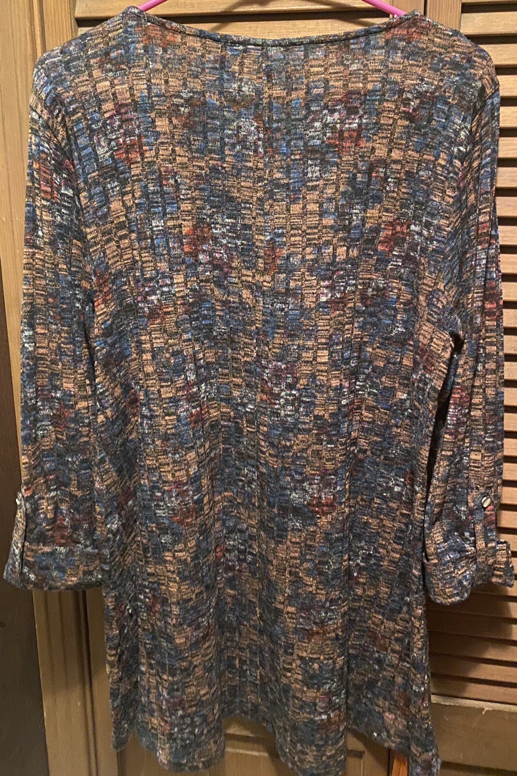 NEW DIRECTION Womens Size L Multicolor Blouse..polyester/spandex blend