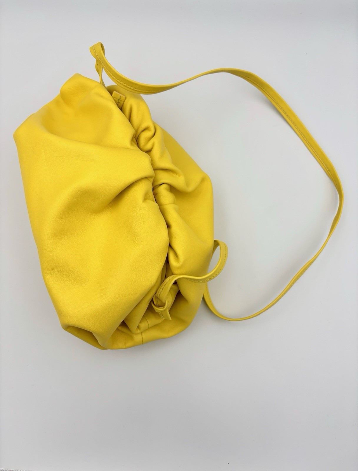 Handmade clutch bag (Bottega Veneta Pouch style) with shoulder strap