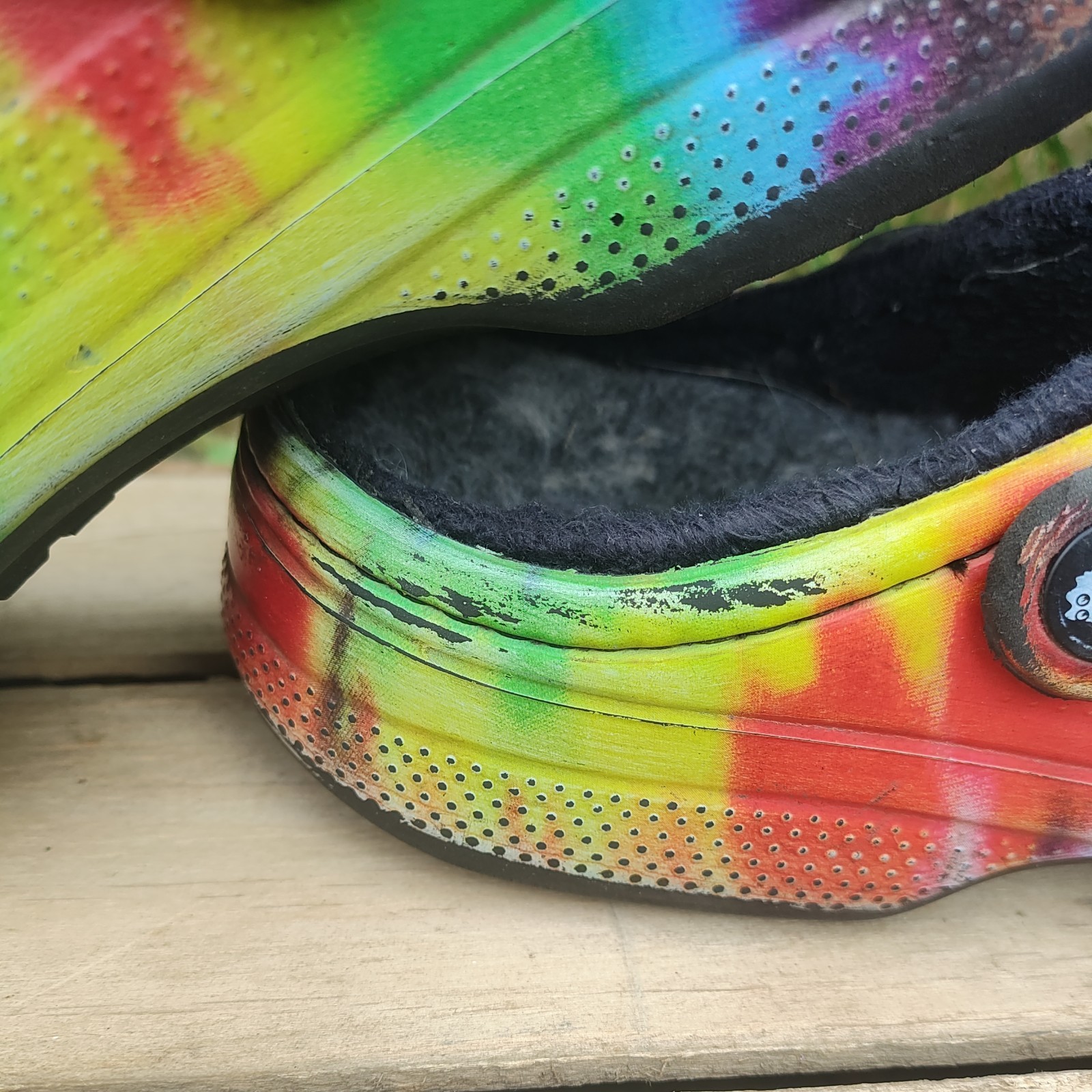 Crocs – Dual Comfort Fleece Lined Tye Tie Dye Clogs Men’s 9 Womens 11