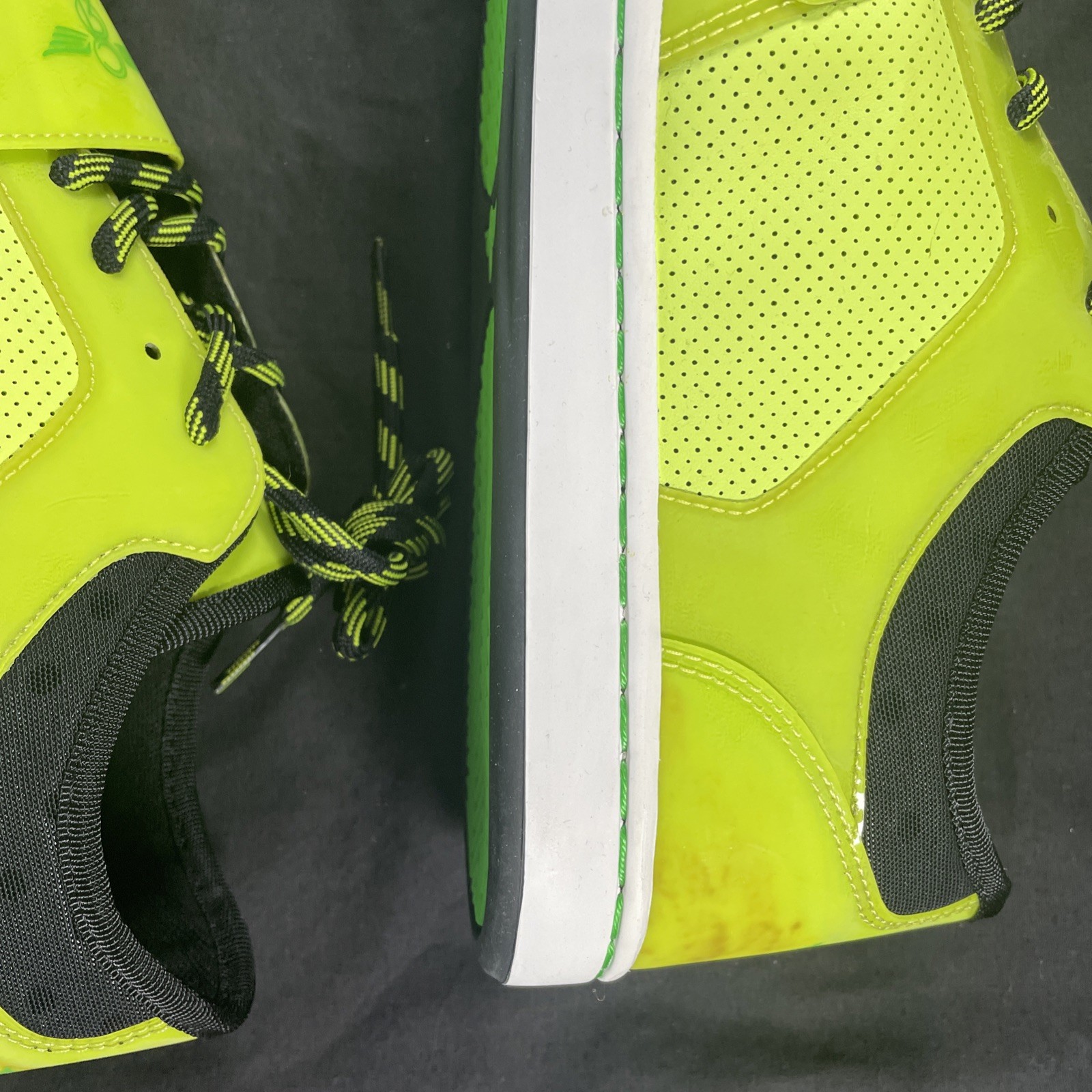 Creative Recreation Cesario Lo Men’s Size 9.5 Neon Green Yellow Shoe Black Kush!