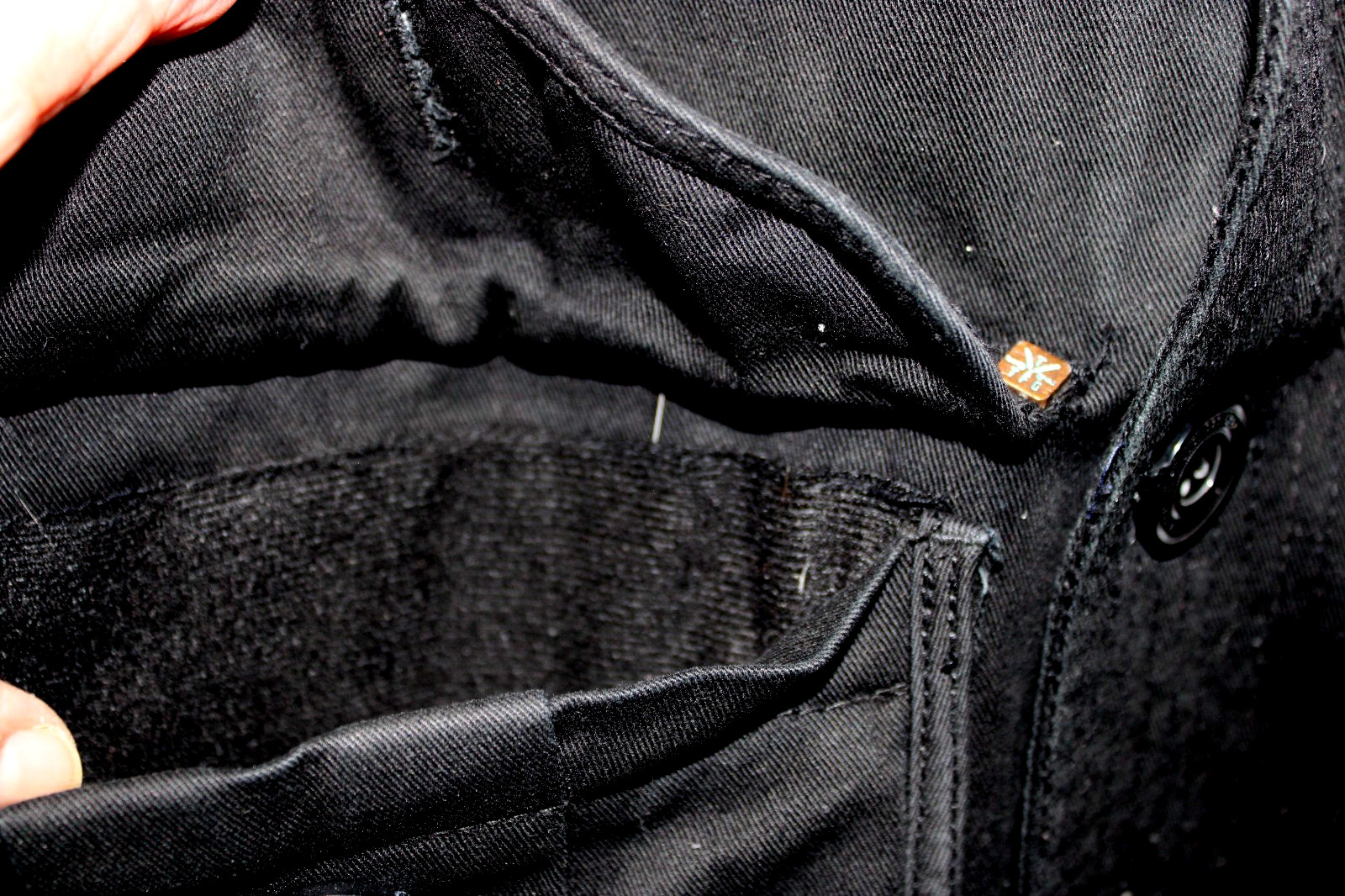 T F G Creative Garments Men Canvas Jacket SZ L Black 4 Pockets Insulated Casual