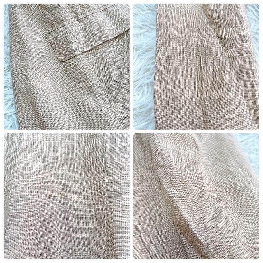 Max Mara Summer Jacket, Women’s, Linen, Beige Check, Size XS