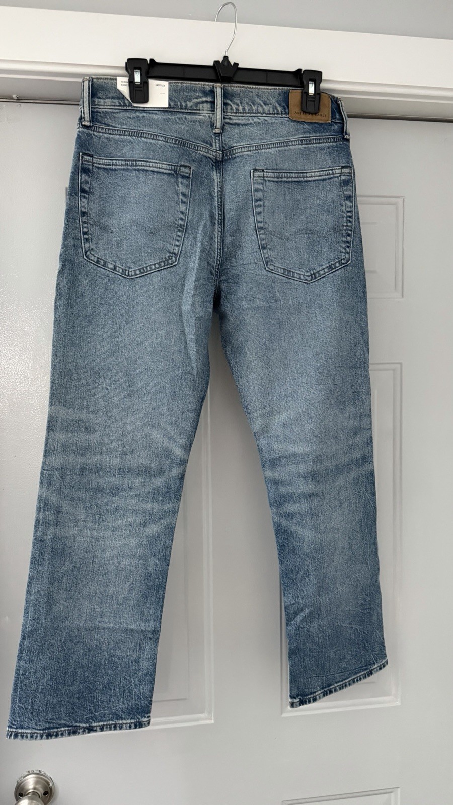 American Eagle Men’s Bootcut Jeans Blue Light Wash Solid Denim New w/ Tags