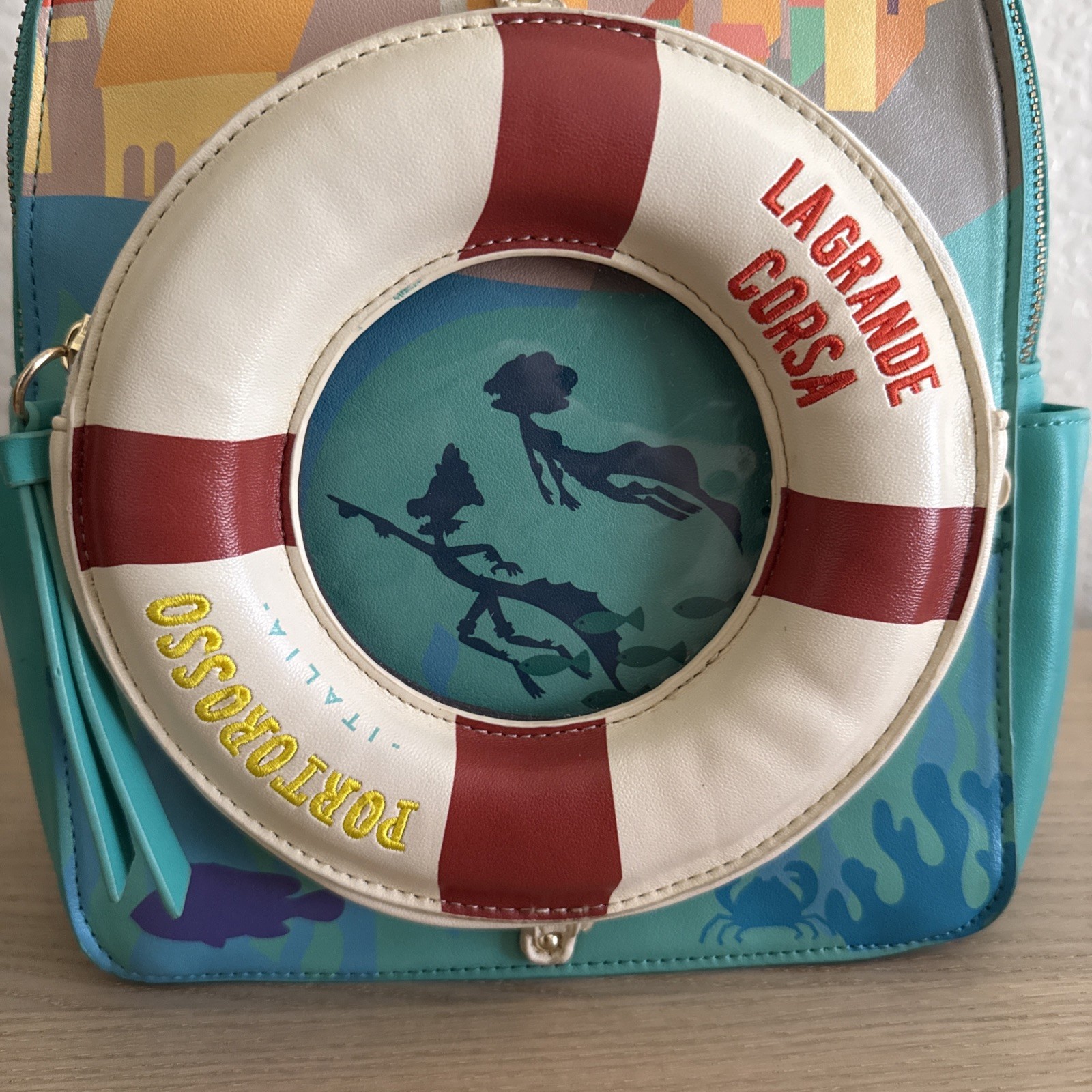 Danielle Nicole Disney Pixar Luca Porto Rosso Lifesaver Mini Backpack