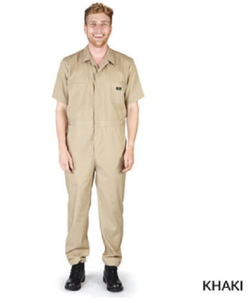 Short Sleeve Coverall Jumpsuit Boilersuit Protective Work Gear XS to 4XL