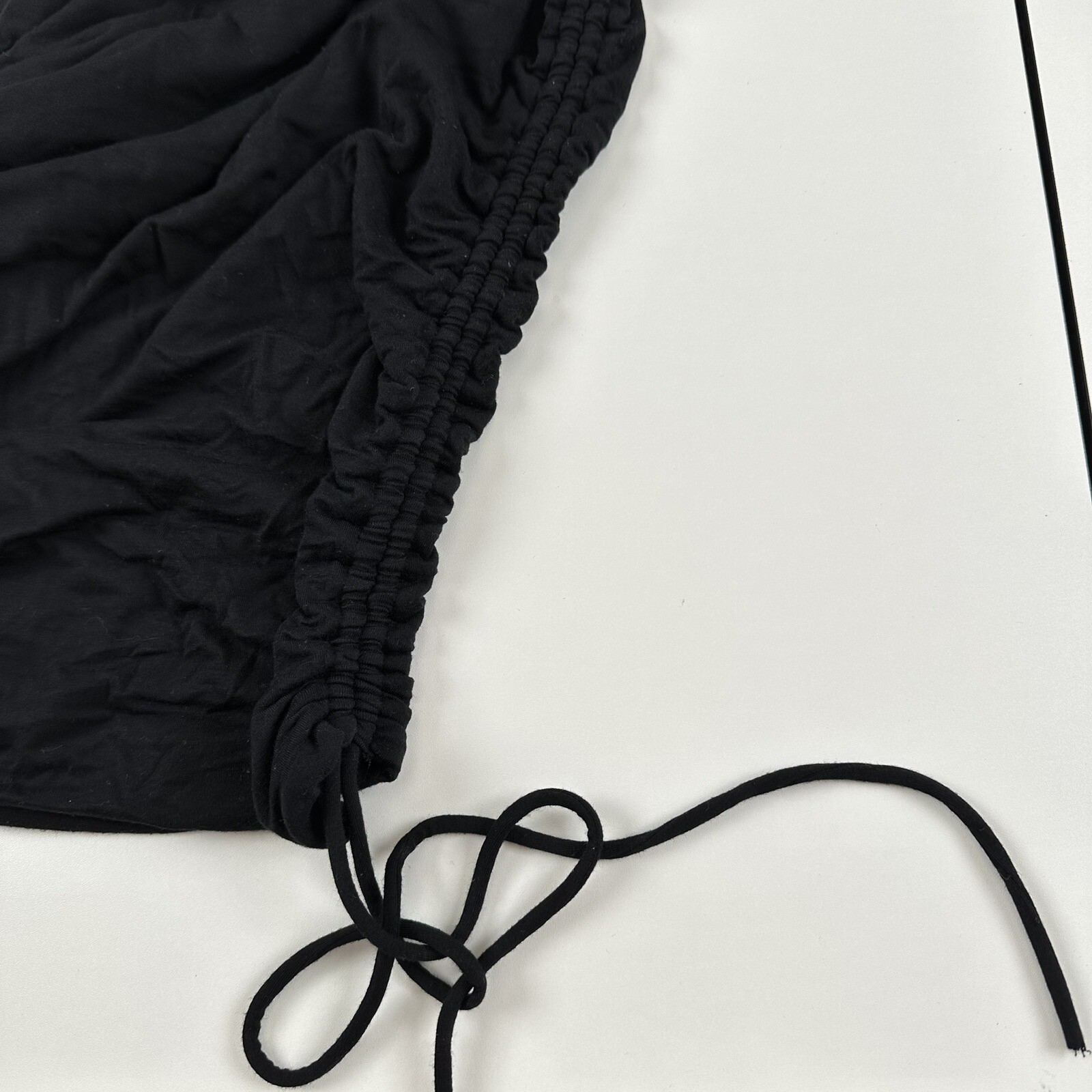 Lovers + Friends Black Ruched Spaghetti Strap Convertible Dress Womens Sz XS