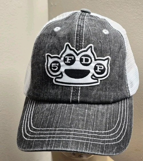 Five Finger Death Punch Hat Low Profile Unstructured Washed Trucker Style Hat