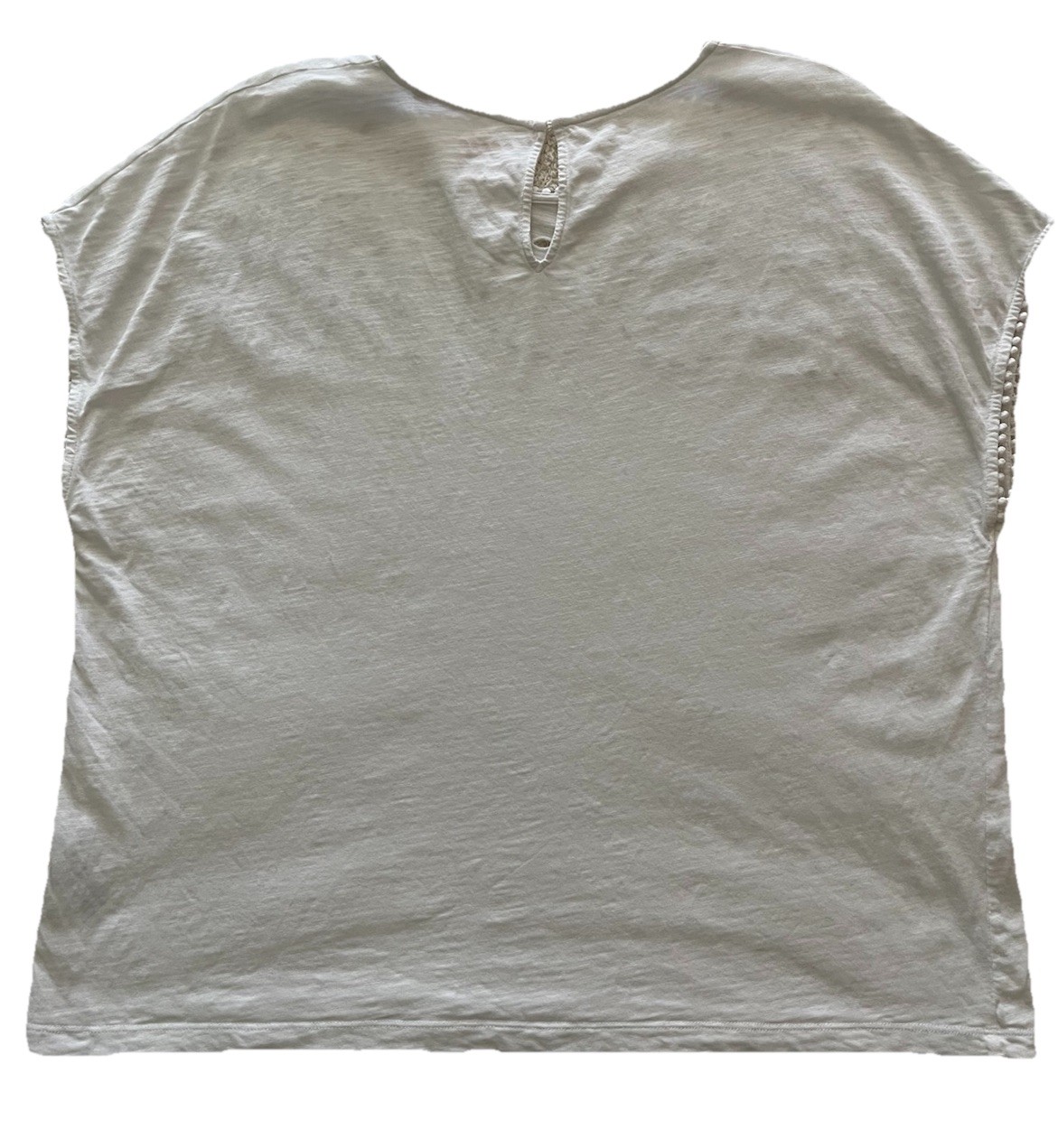 BODEN Sasha White Broderie Tee size US 16/18