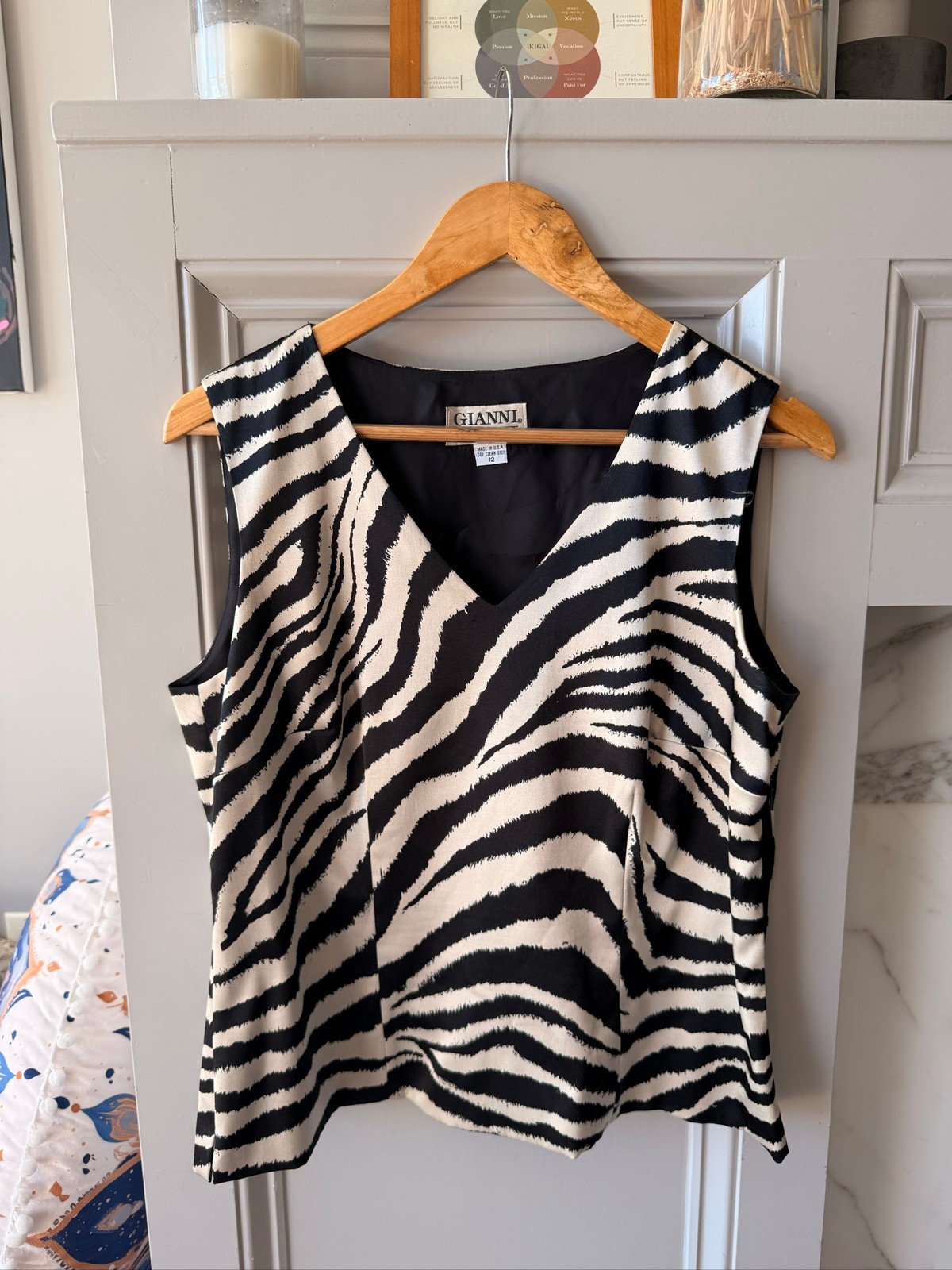 Vintage Top Women Size 12 Multicolor