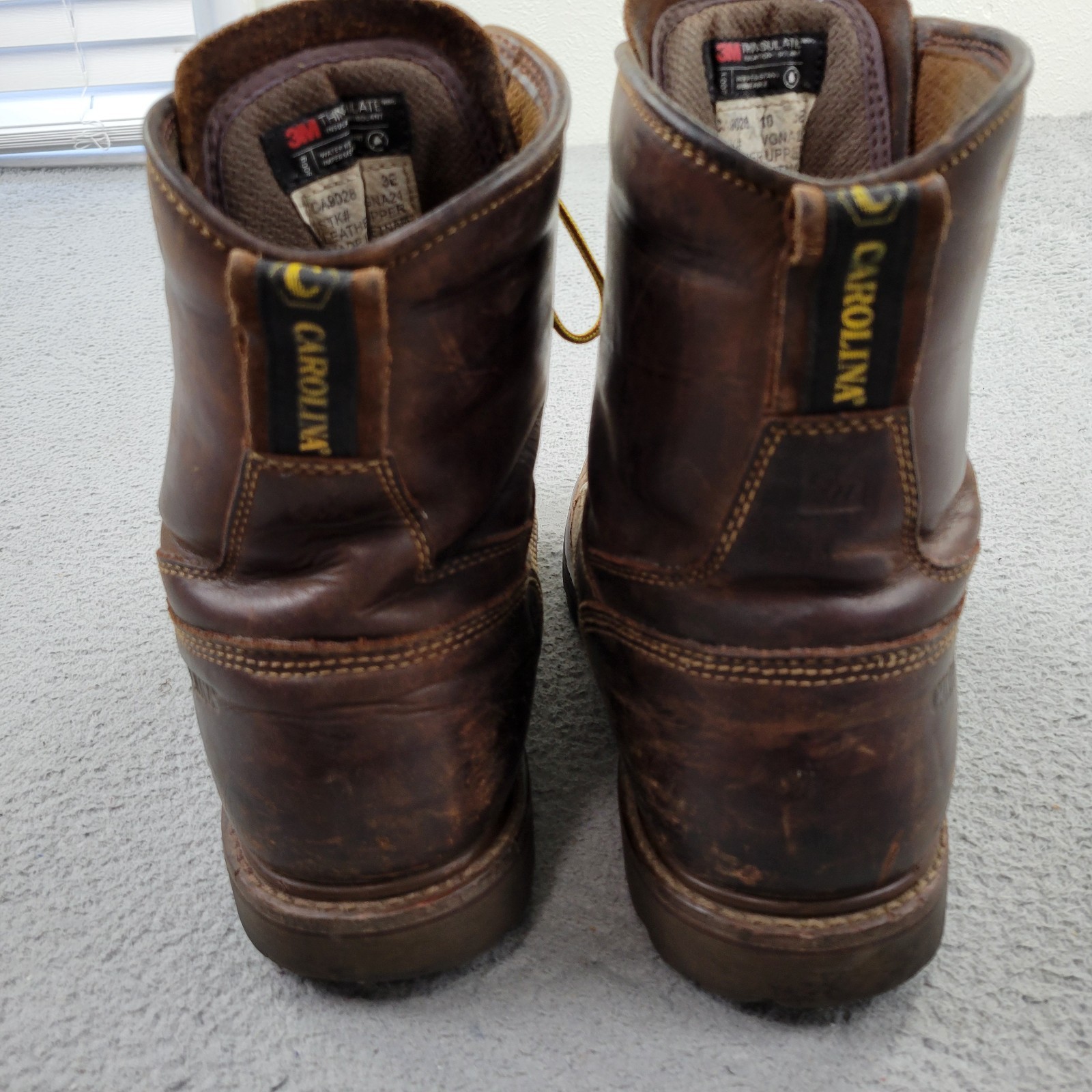 Carolina Work Boots Mens 10 Brown CA9028 Leather 3M Thinsulate Insulation