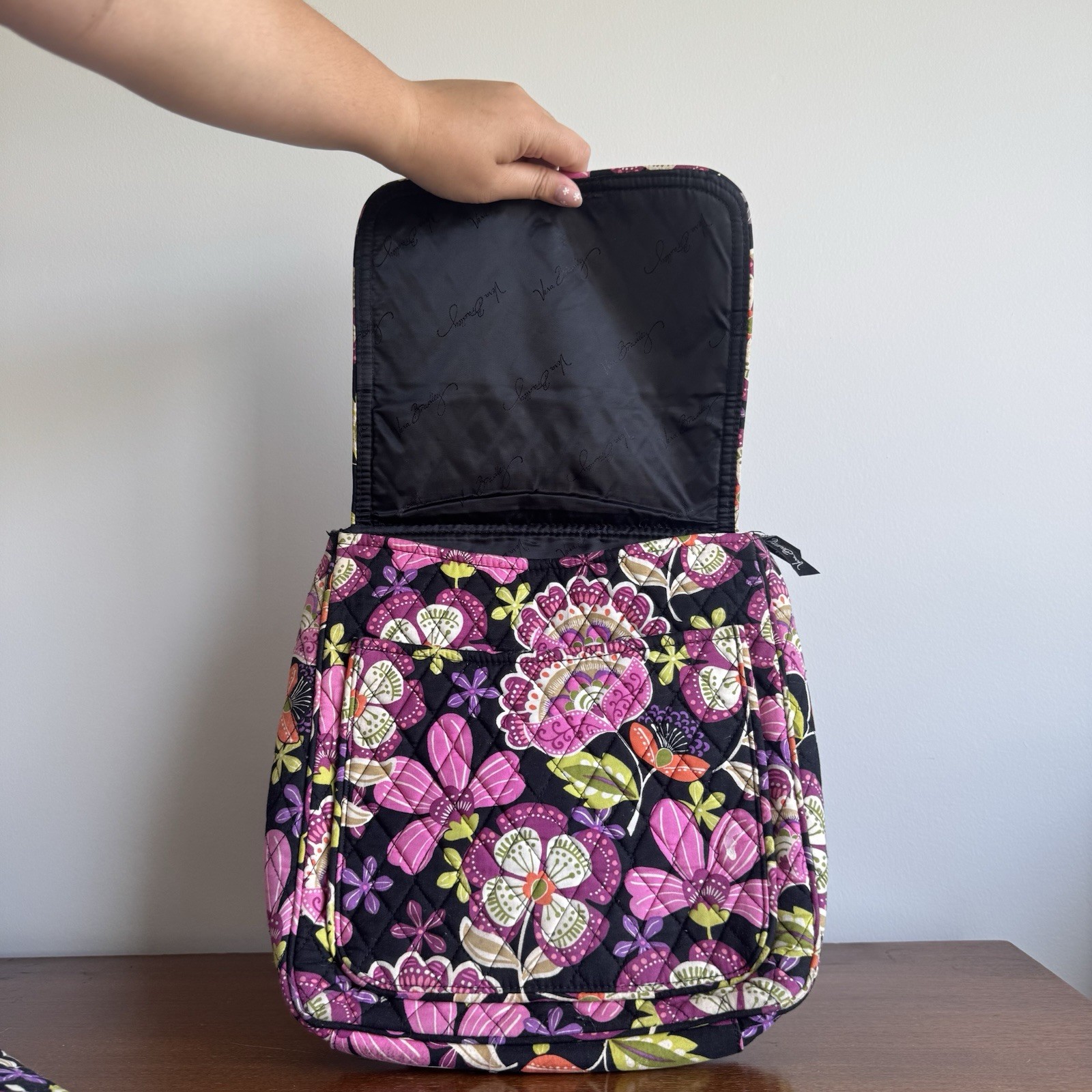 Vera Bradley Crossbody and Wallet Pirouette Pink Retired Floral Matching Set
