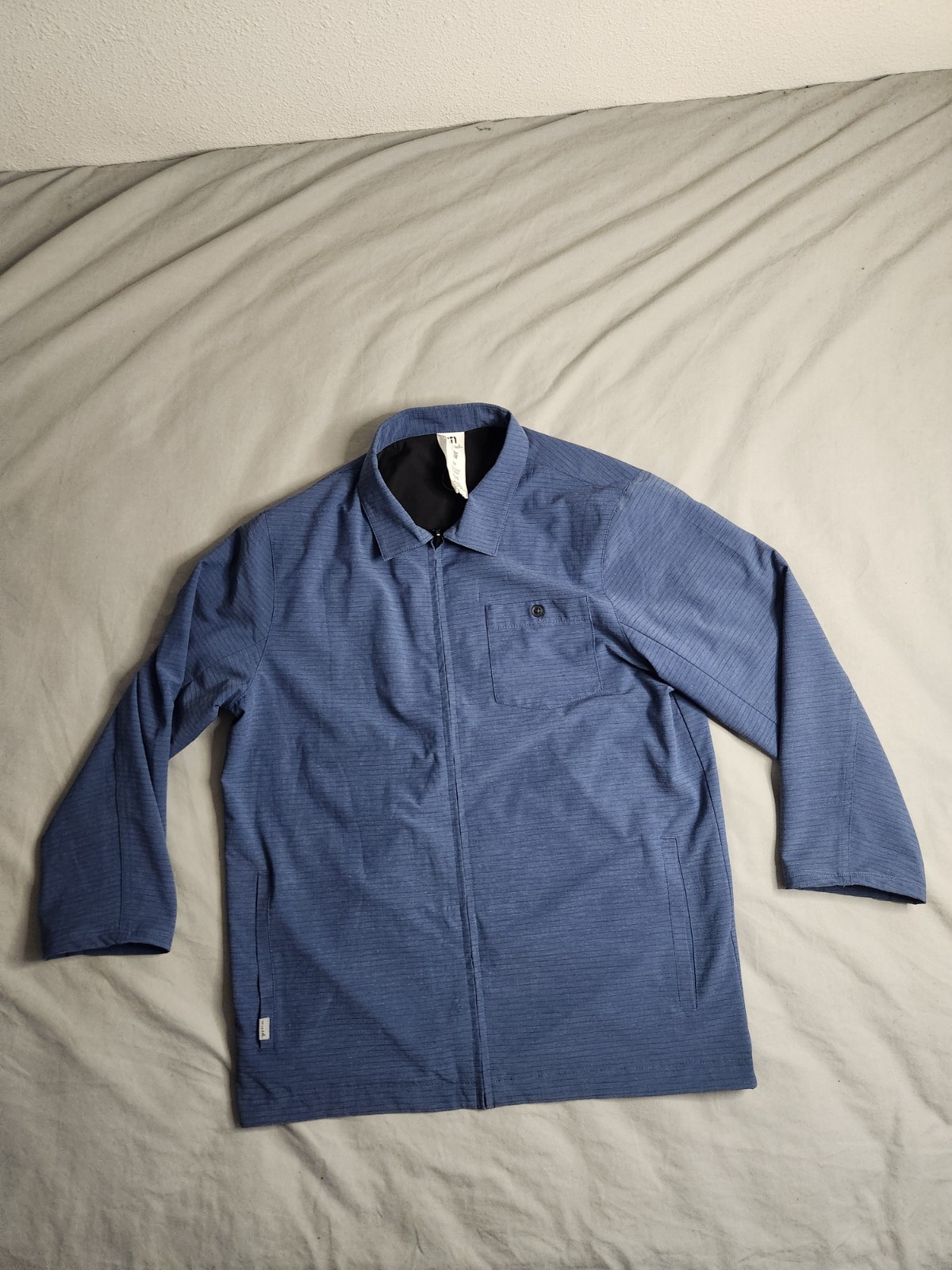 Travis Mathew Surfside Reversible Jacket Mens Sz Medium Blue Black Full Zip NEW